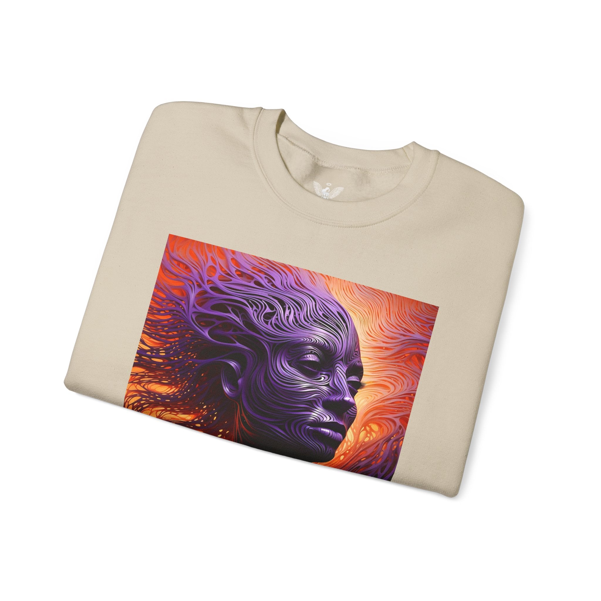 Purple Wind Mystical Abstract Unisex Sweatshirt - Angel Body