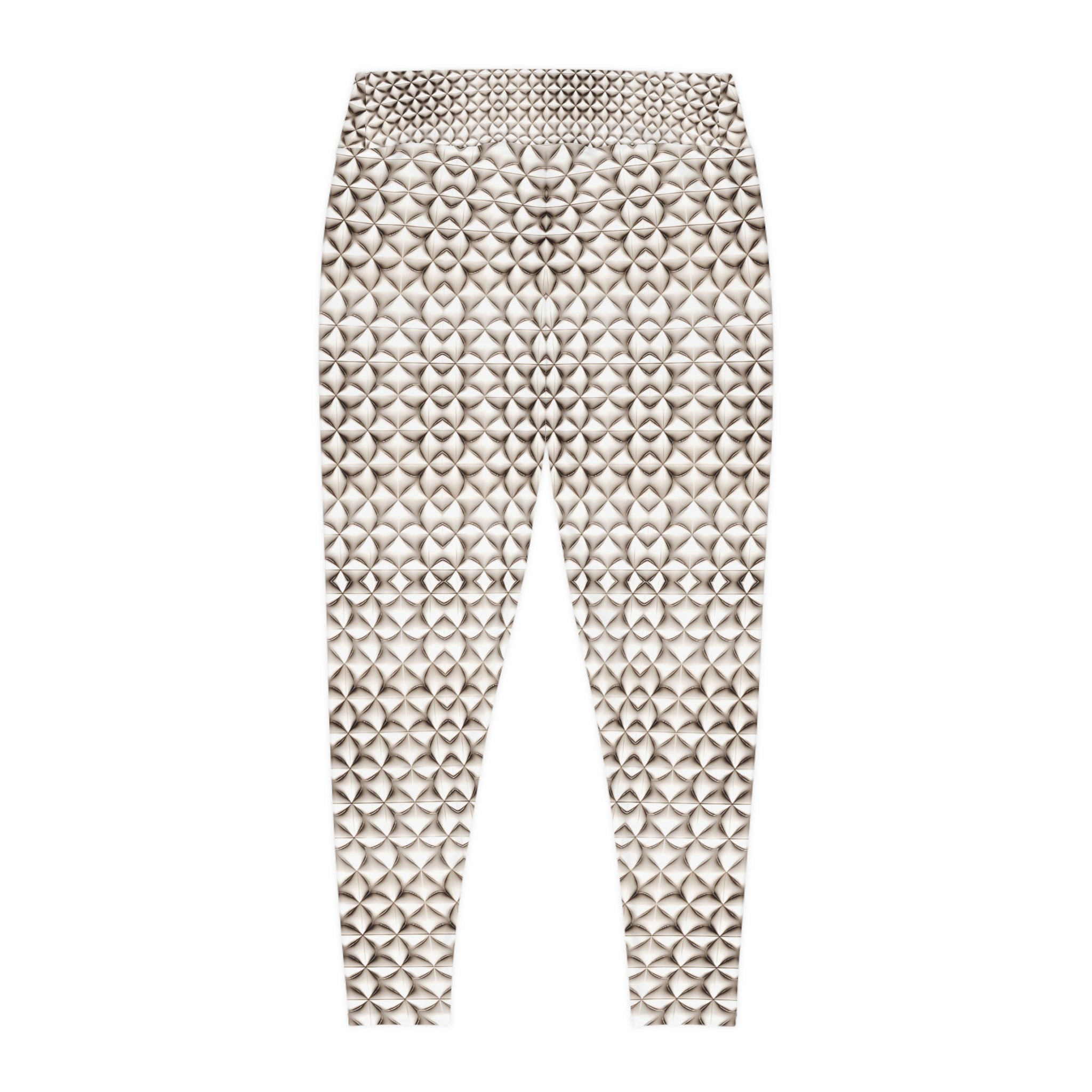 Woman's Plus Size Abstract Pattern Leggings - Comfortable & Stylish Activewear - Angel Body