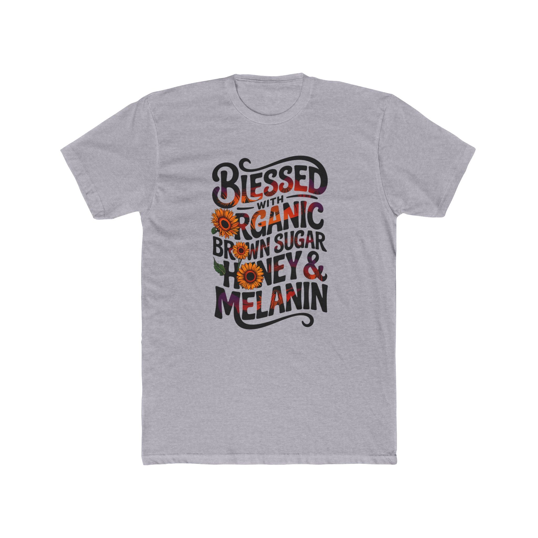 Blessed Organic Cotton Crew Tee - Celebrating Melanin & Natural Beauty