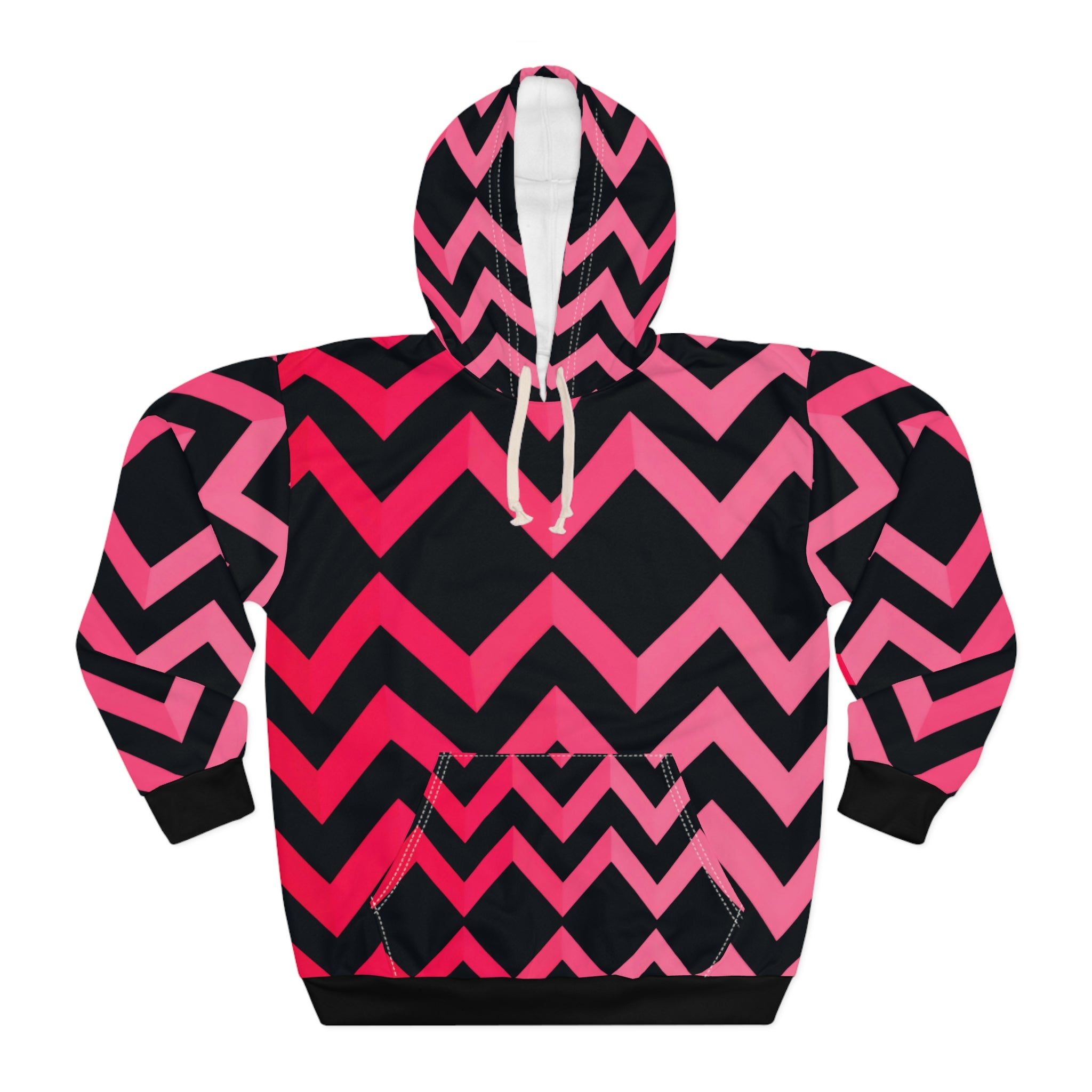 Unisex Chevron Pattern Unisex Pullover Hoodie - Cozy & Stylish for Everyday Wear - Angel Body