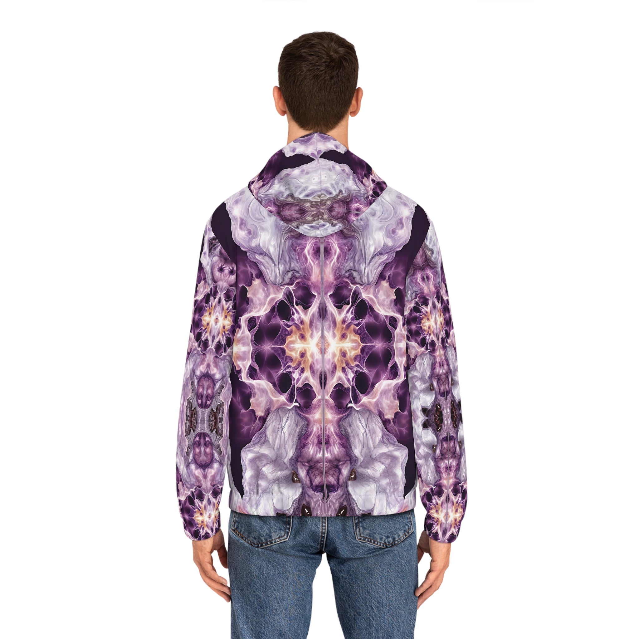 Men's Purple Illusion Hoodie - Angel Body