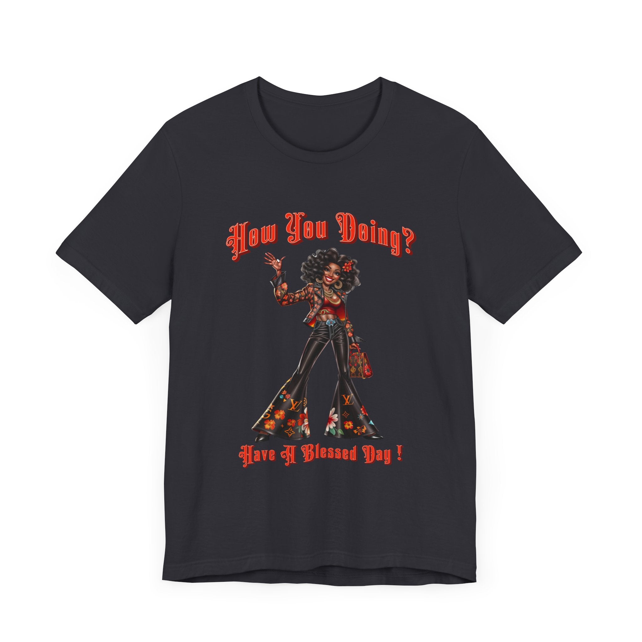 Happy Lady Waving Tee - Angel Body