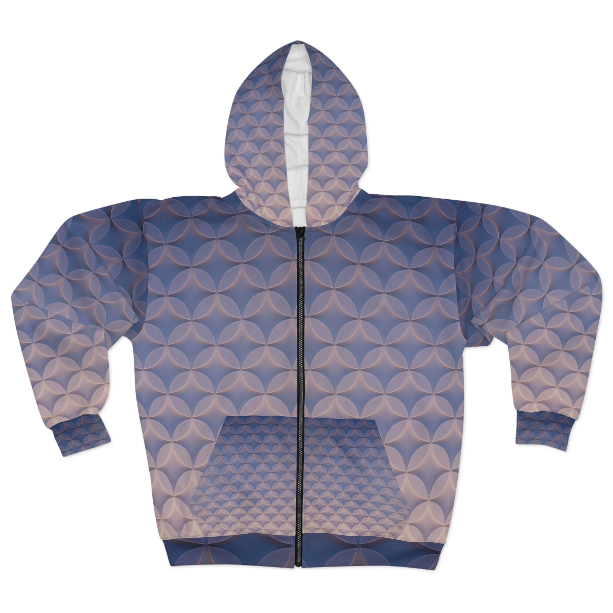 Spiritual Prayer Warrior Unisex Zip Hoodie - Inspirational Design for Comfort and Faith - Angel Body