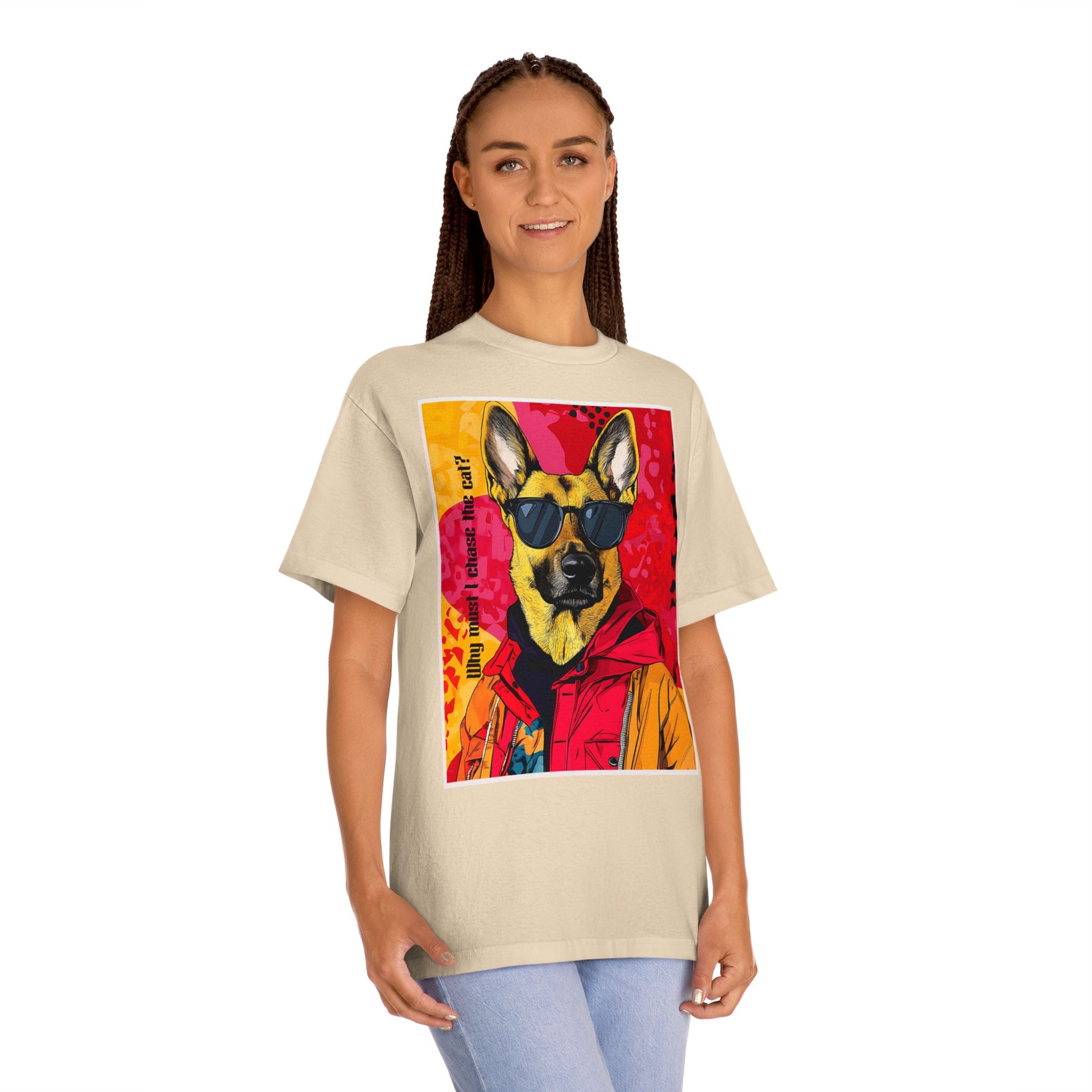German Shepard Tee - Fun & Vibrant Unisex Graphic Shirt - Angel Body