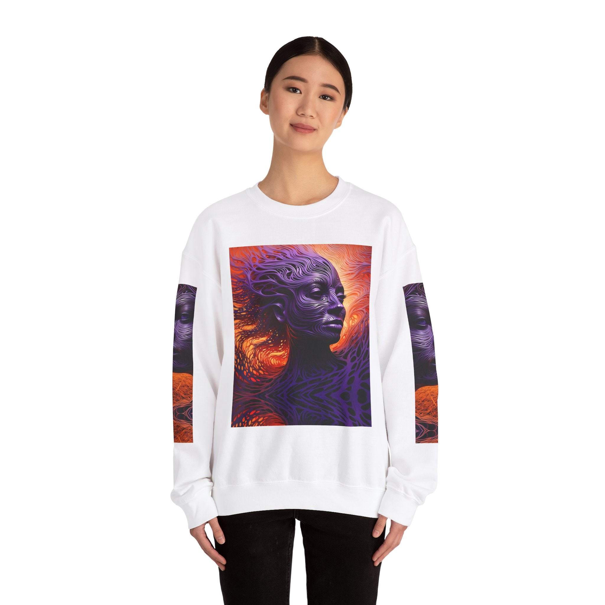 Purple Wind Mystical Abstract Unisex Sweatshirt - Angel Body