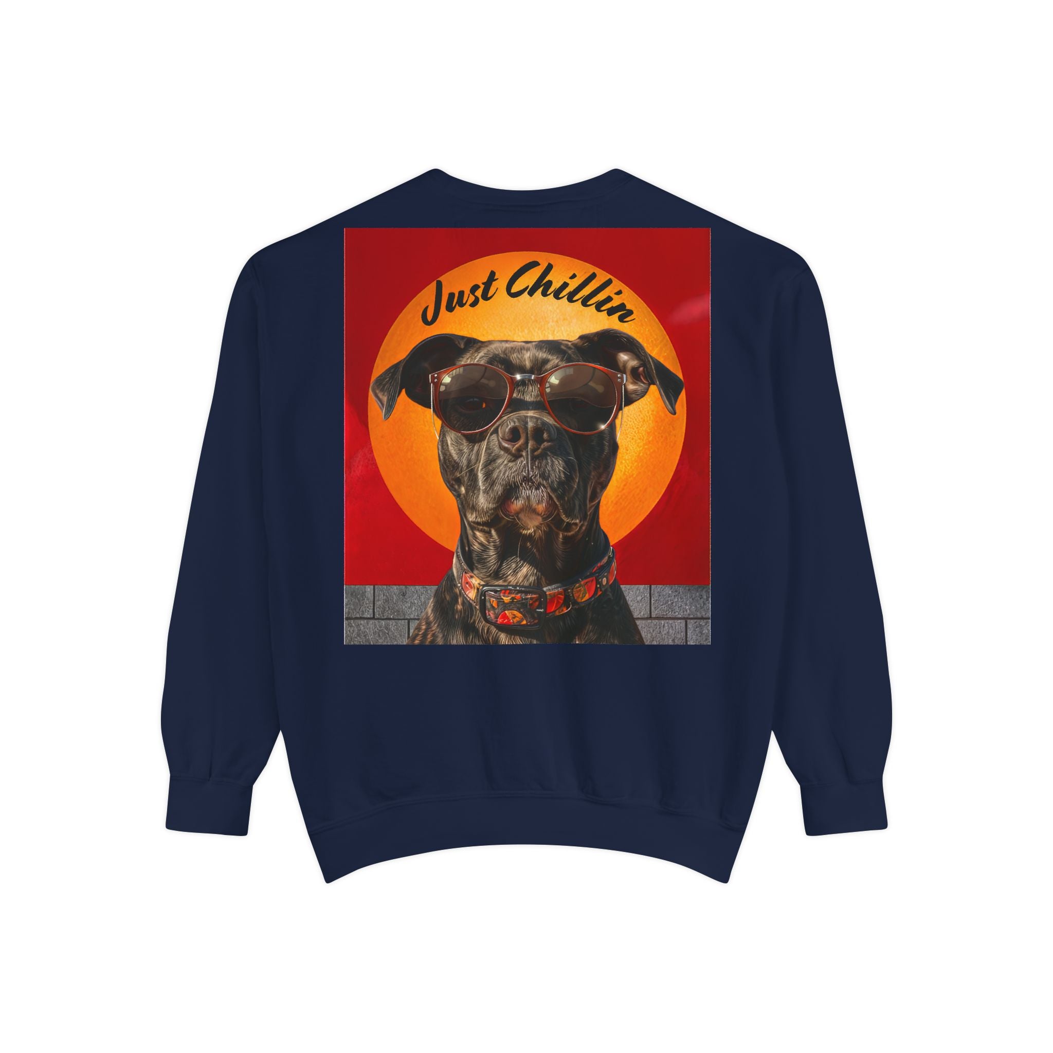 Pit Bull Terrier Dog Sunglasses Sweatshirt - Unisex Garment-Dyed - Angel Body