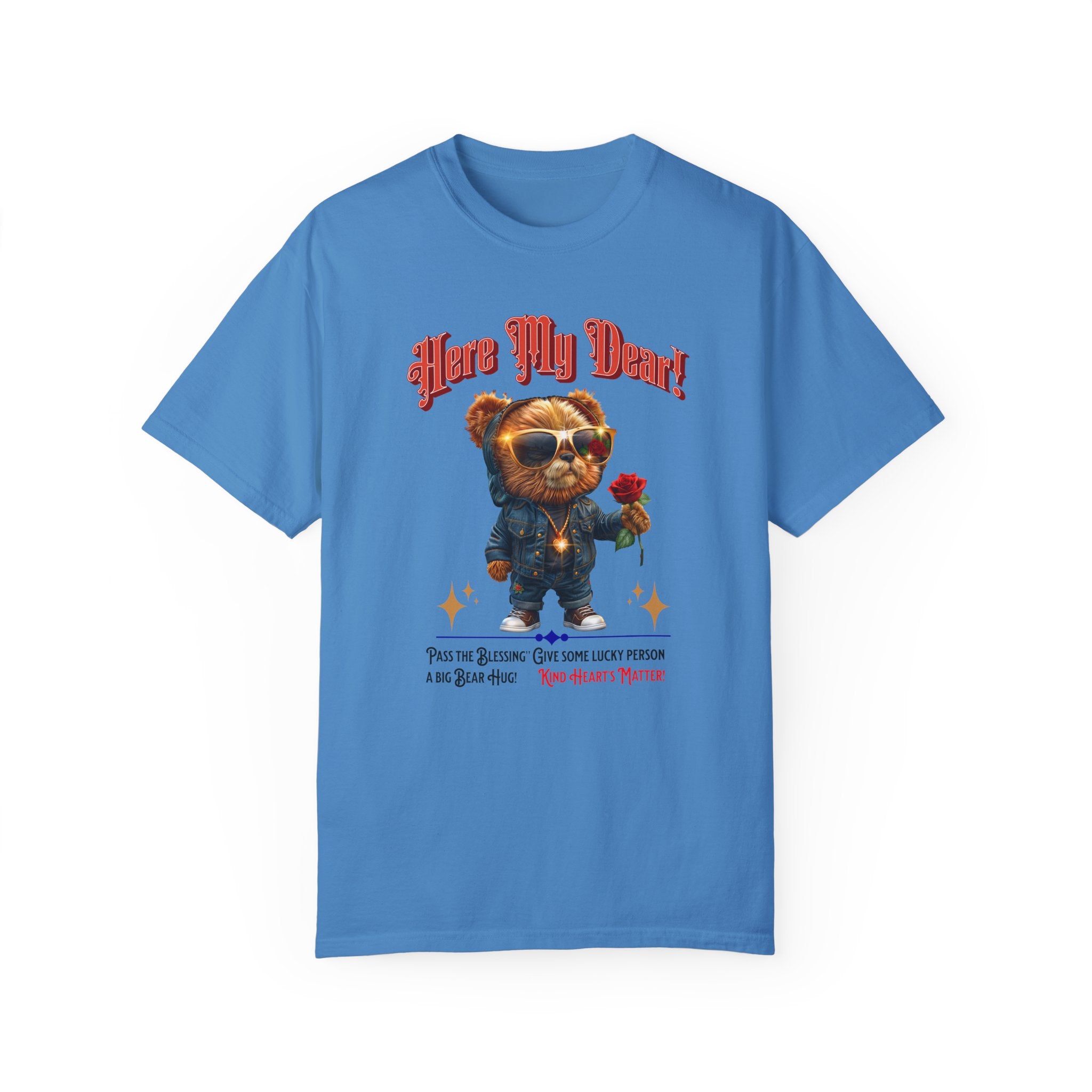 Cute Bear Graphic Unisex T-Shirt - 'Here My Dear!' - Perfect for Casual Wear - Angel Body