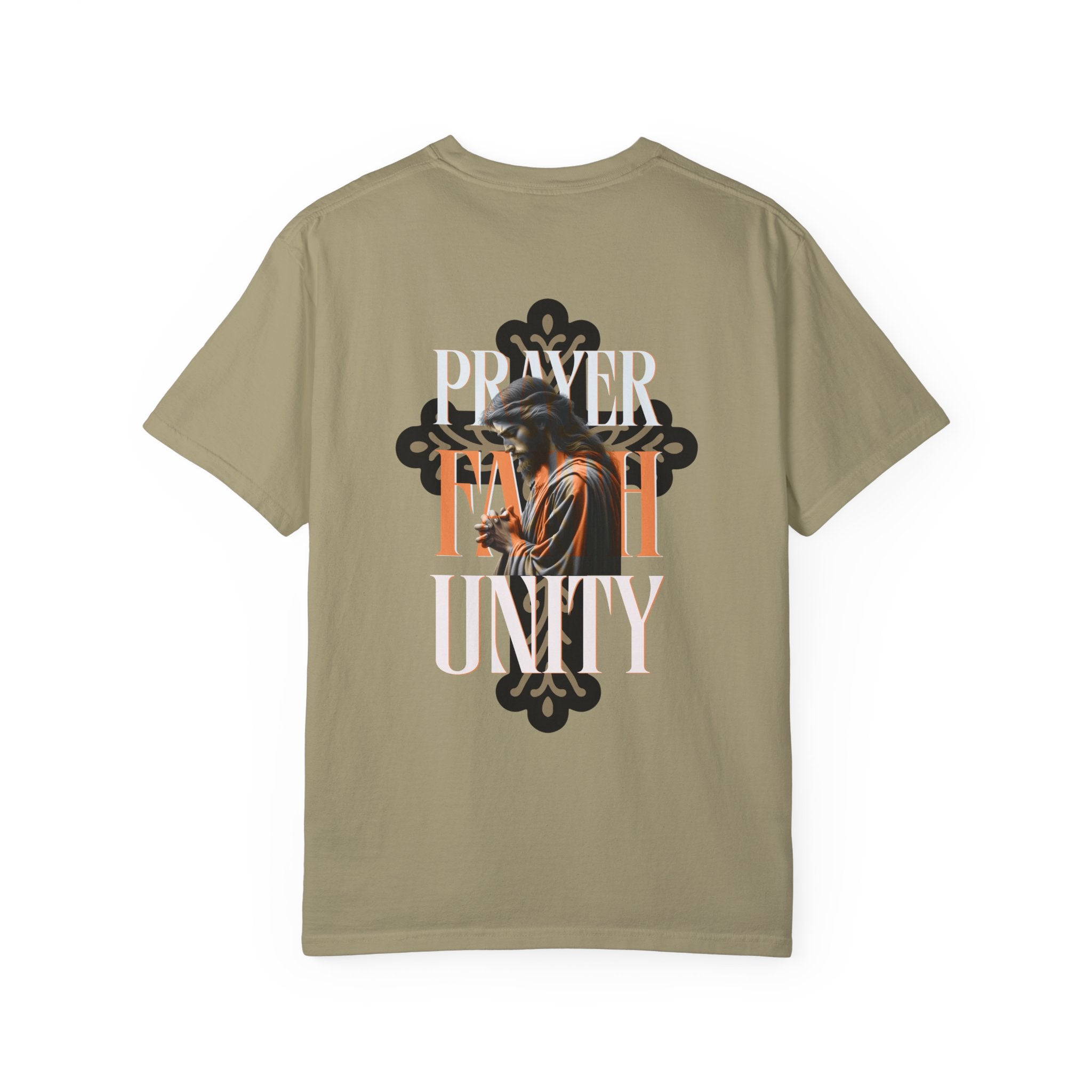 Garment-Dyed Faith & Unity T-Shirt - Prayer Design - Angel Body