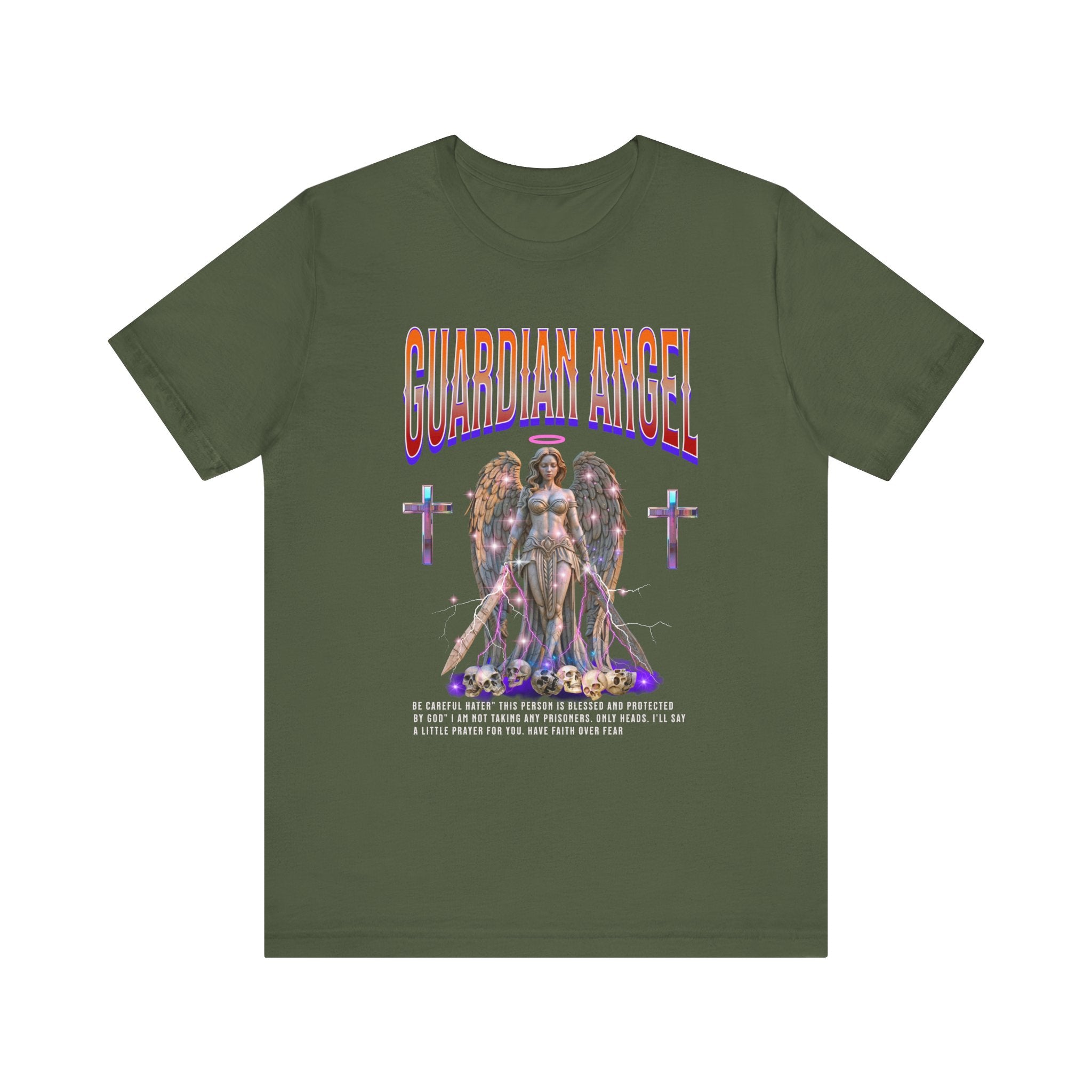 Unisex Jersey Short Sleeve Tee: Guardian Angel Spiritual Warrior and Protector of Blessed Soul's - Angel Body