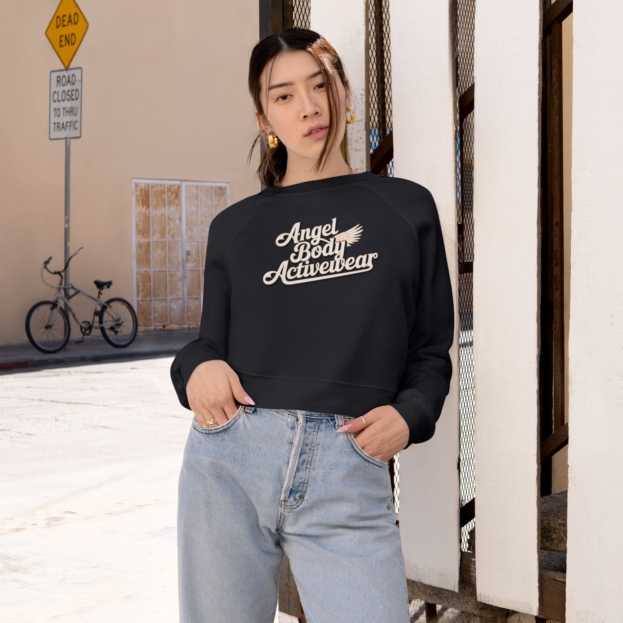Angel Body Activewear Women's Cropped Fleece Pullover - Stylish & Cozy Sweatshirt for Athleisure - Angel Body