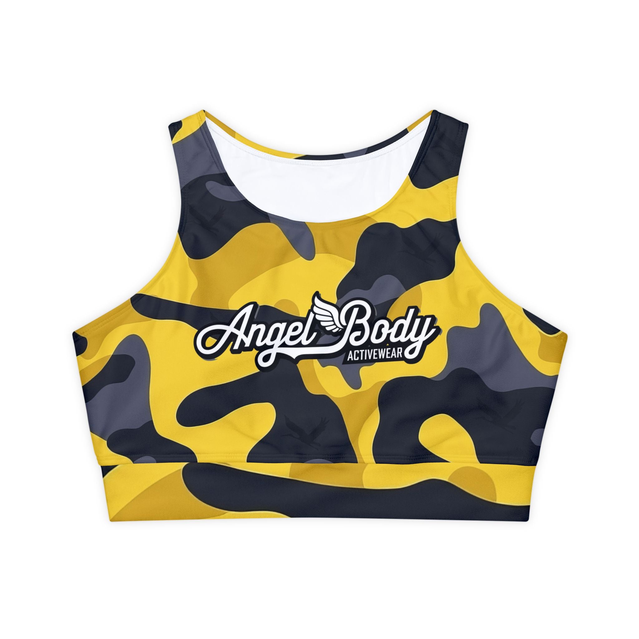 Camouflage Sports Bra for Active Women | Fully Lined, Padded Comfort - Angel Body