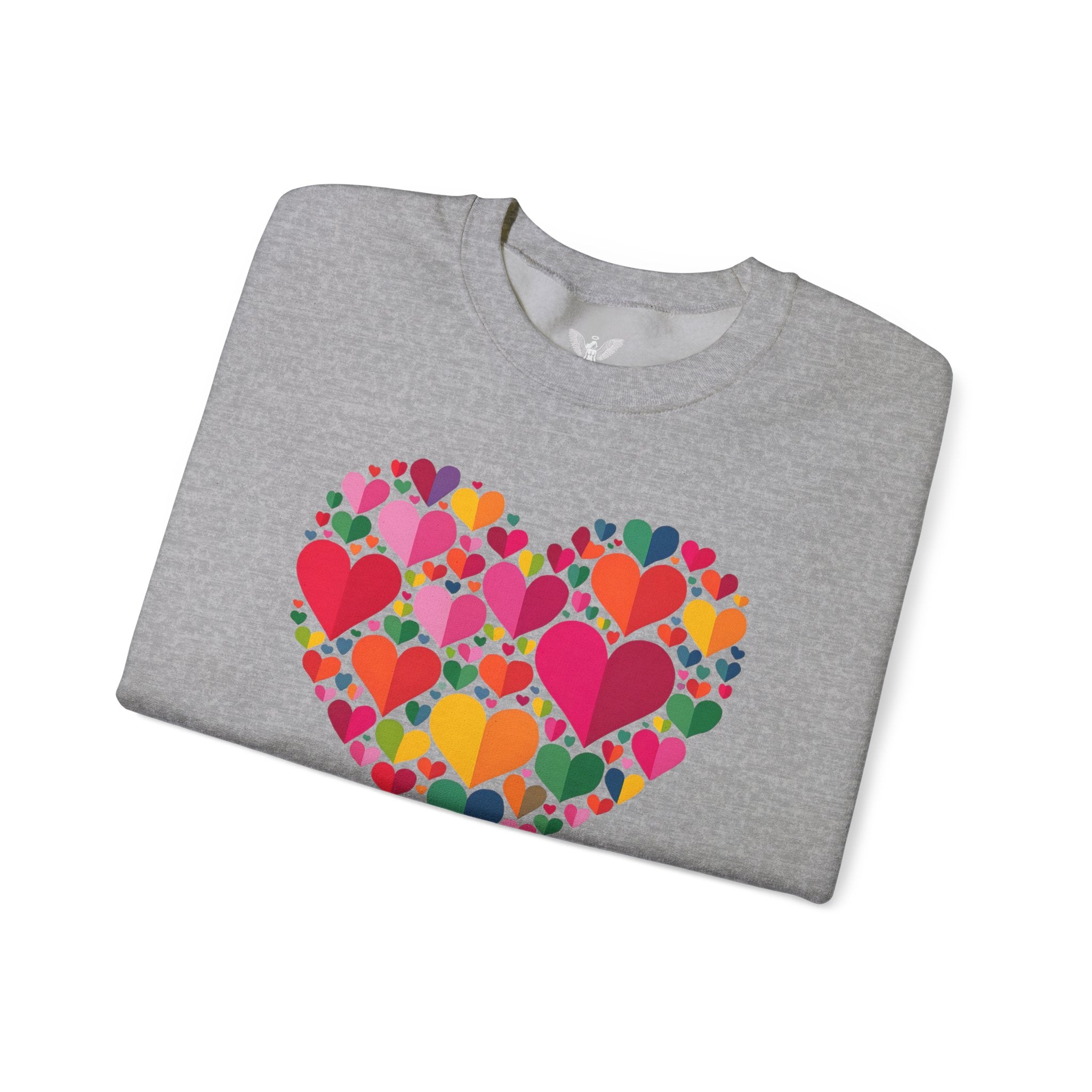 Have a Heart Unisex Sweatshirt - Colorful Valentine’s Day Crewneck for Comfort and Love - Angel Body