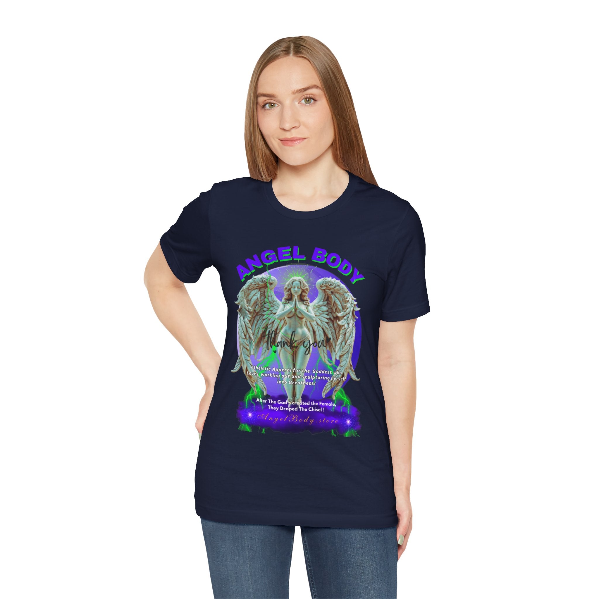 Unisex Jersey Short Sleeve Tee: Guardian Angel Spiritual Warrior 4 - Angel Body