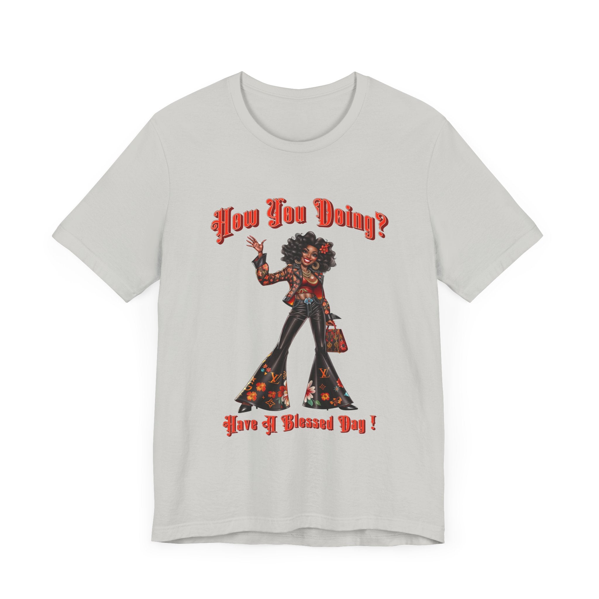 Happy Lady Waving Tee - Angel Body