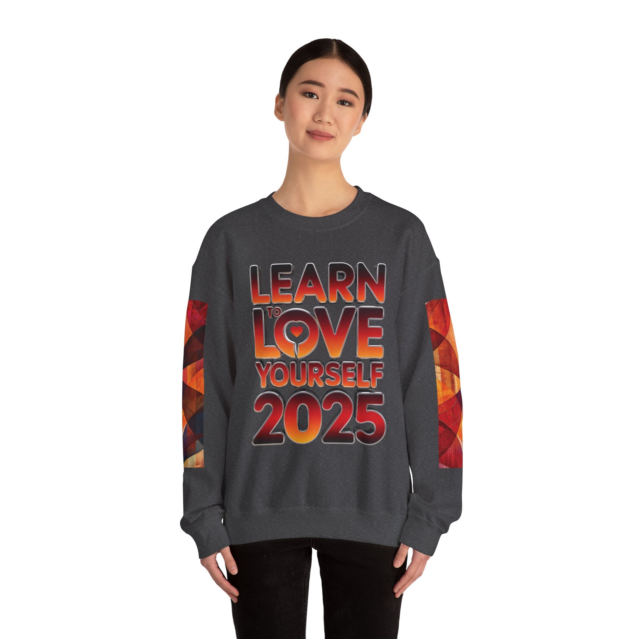 Learn to Love Yourself 2025 Crewneck Sweatshirt - Angel Body