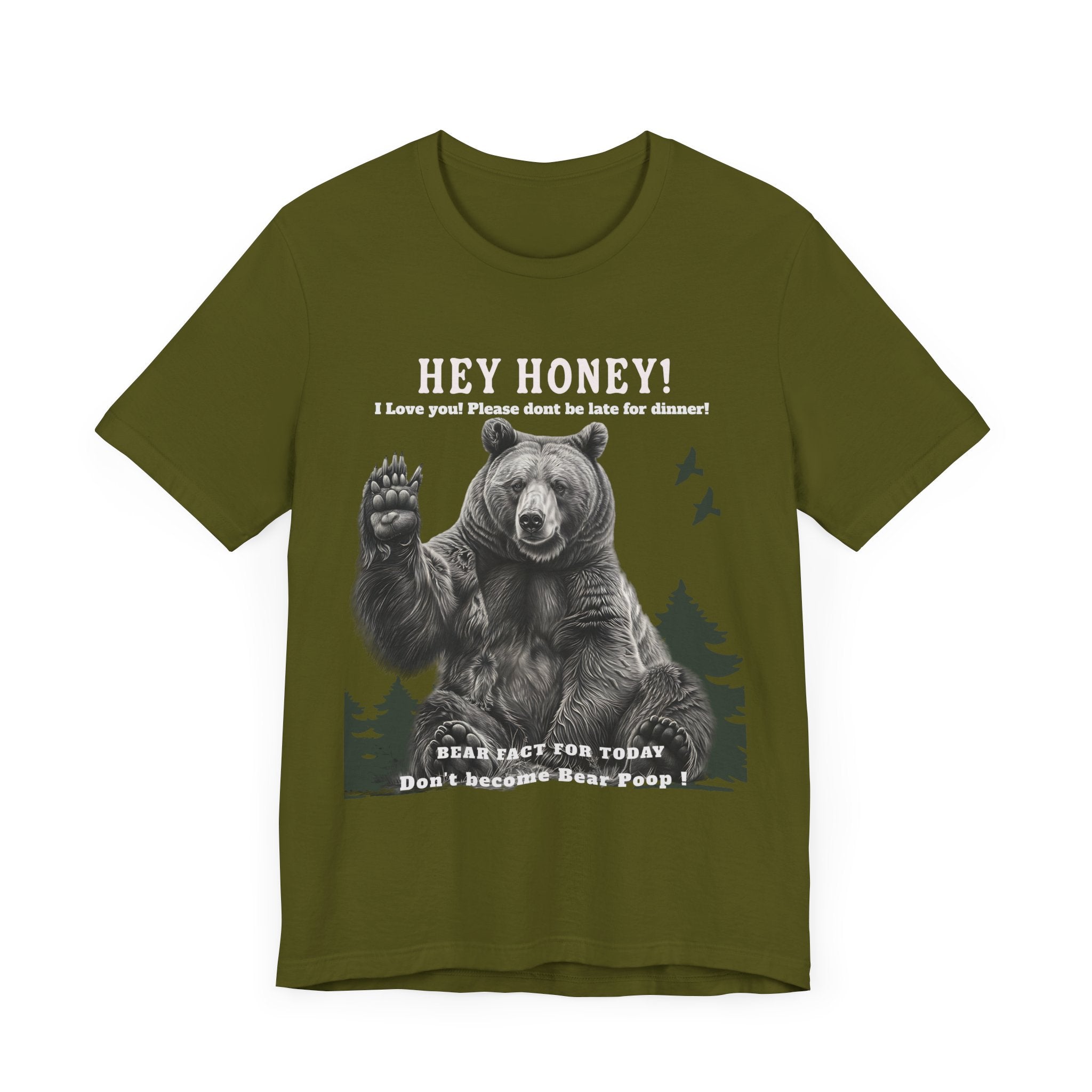 Unisex Jersey Short Sleeve Tee Fun/ hilarious design Don't Feed The Bear - Angel Body