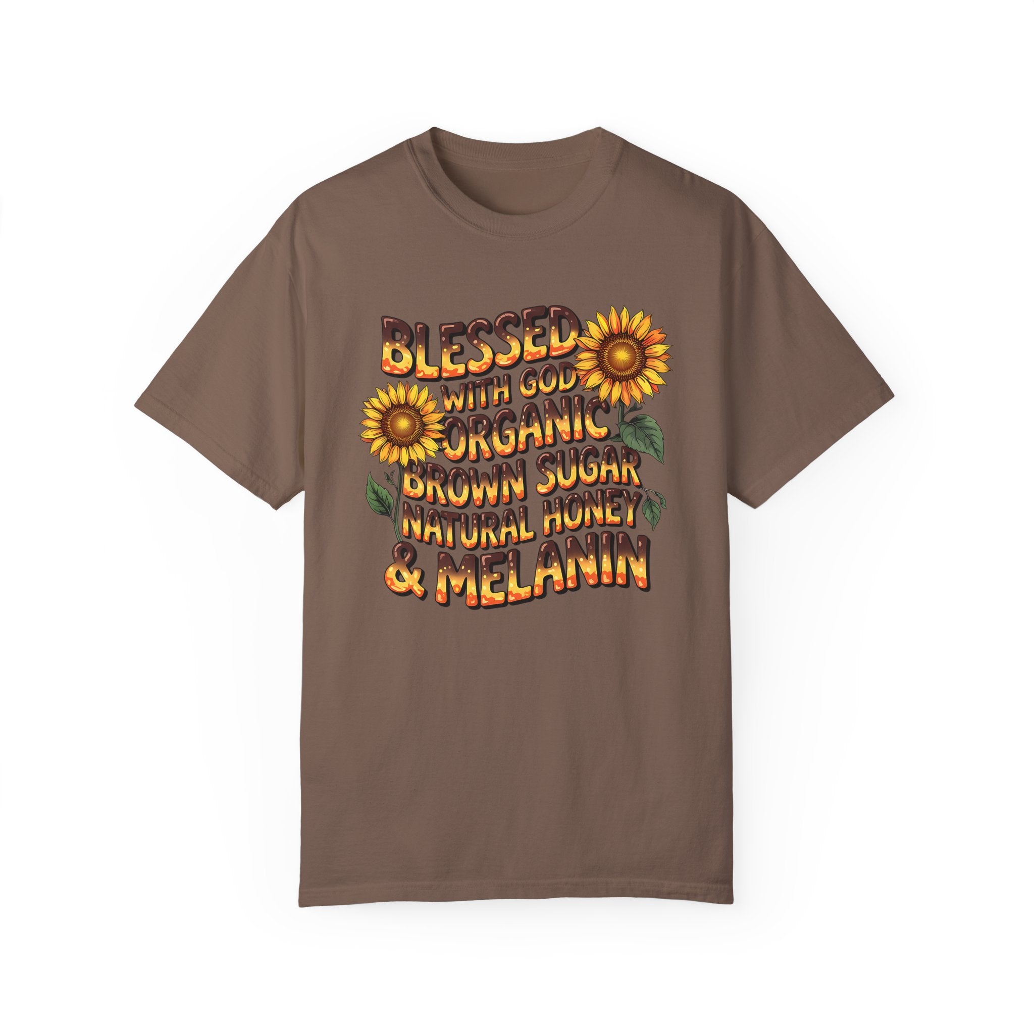Blessed with God Sunflower T-Shirt - Organic & Melanin Vibe