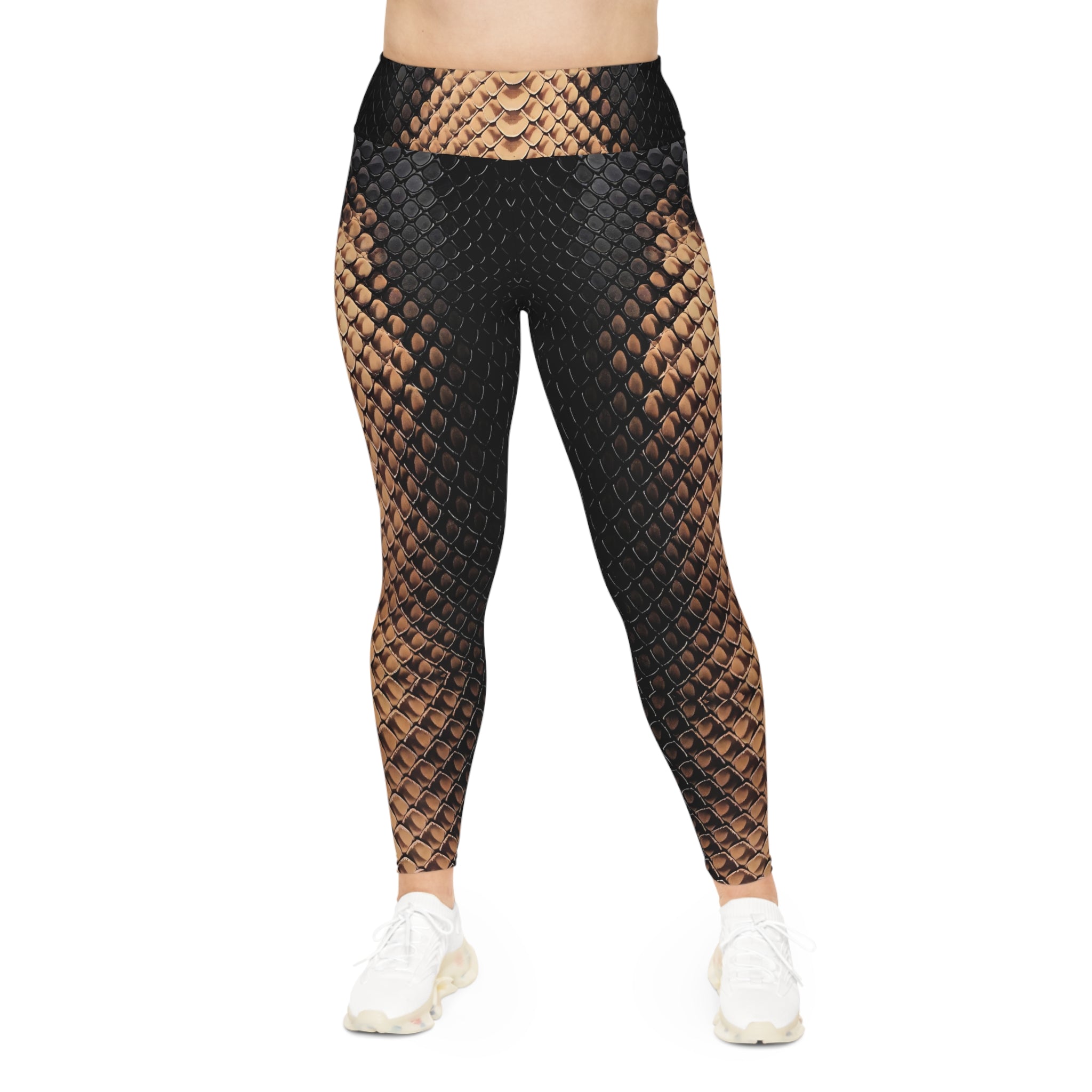 Plus Size Snake Print Leggings for Stylish Comfort - Angel Body