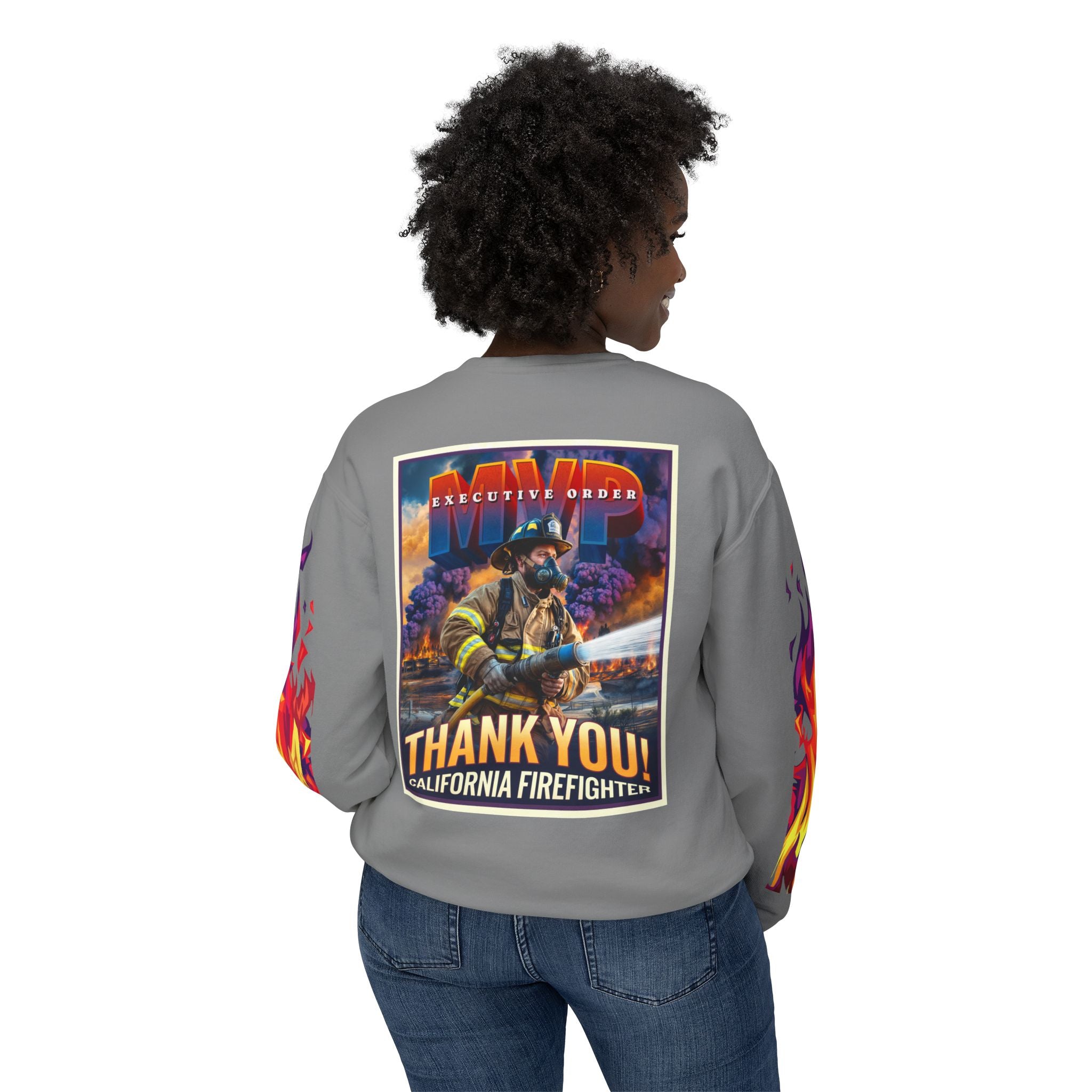 California Firefighter Crewneck Sweatshirt - Angel Body