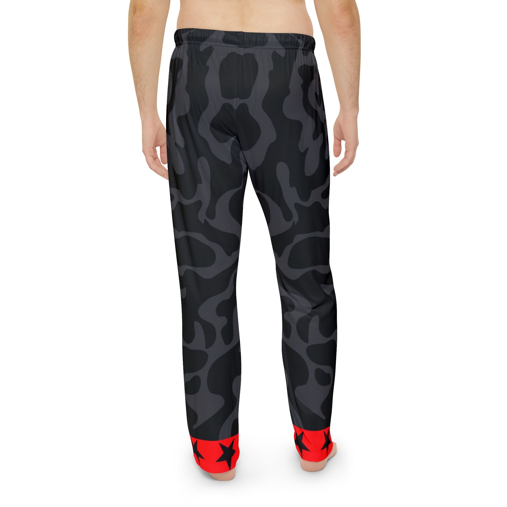 Men's Camo Pajama Pants with Star Accents - Comfortable Loungewear for Relaxation