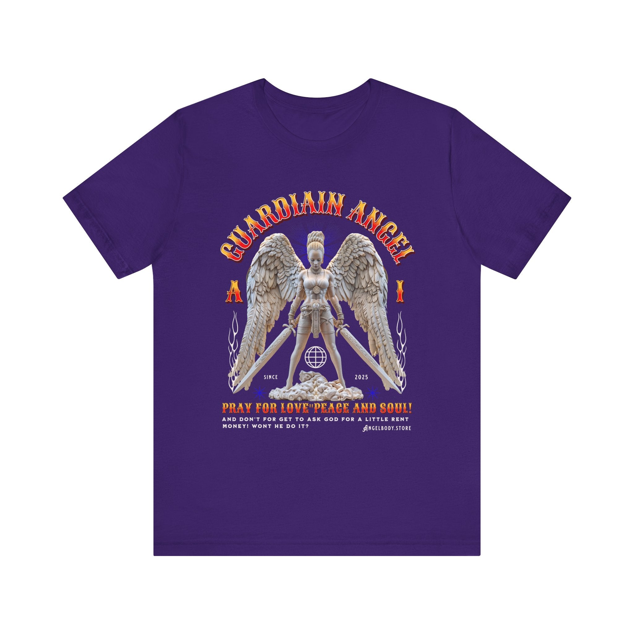 Unisex Jersey Short Sleeve Tee: Guardian Angel Spiritual Warrior - Angel Body