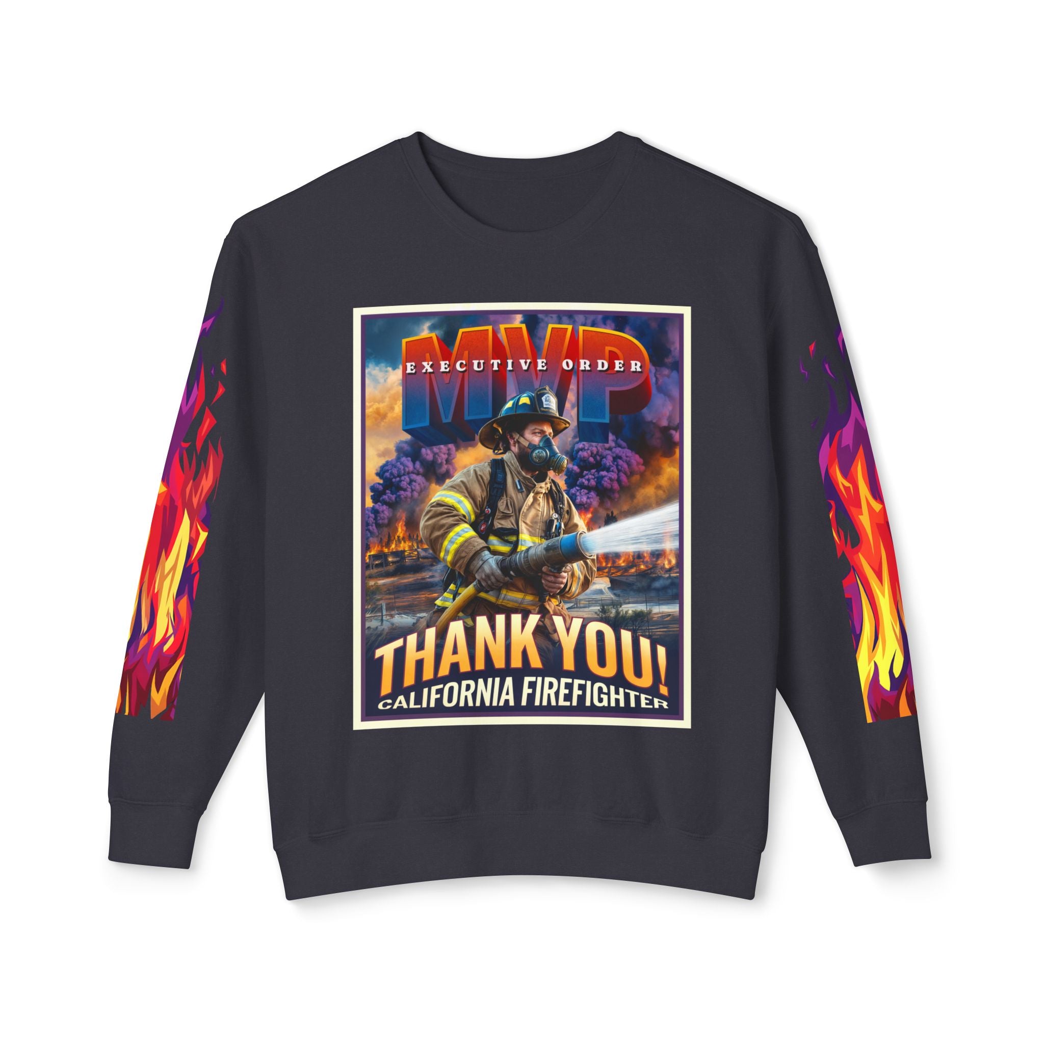 California Firefighter Crewneck Sweatshirt - Angel Body