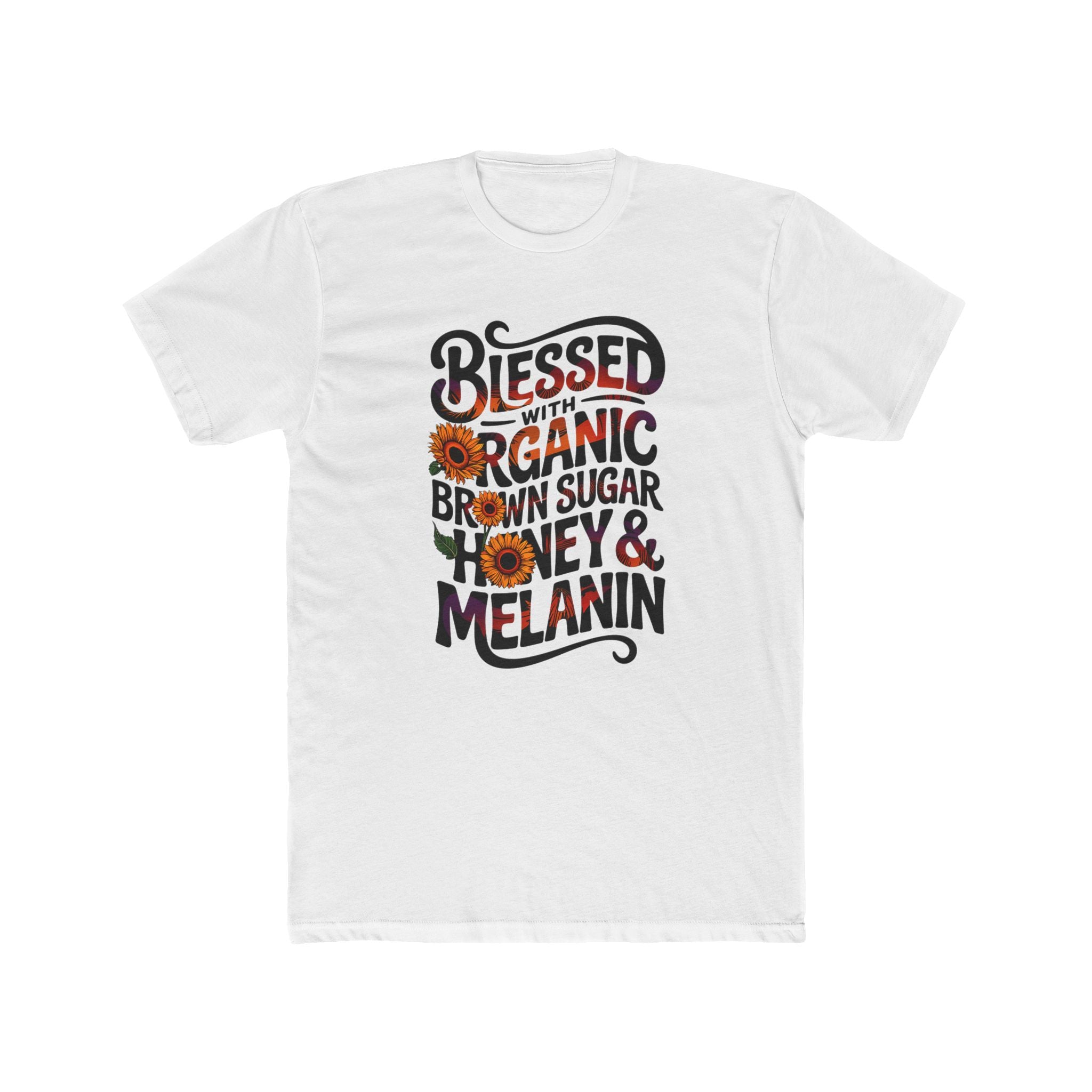 Blessed Organic Cotton Crew Tee - Celebrating Melanin & Natural Beauty