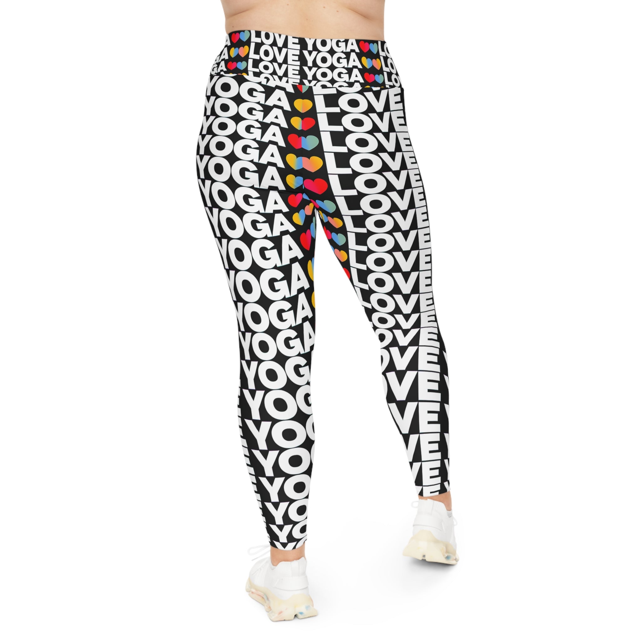 New Custom design Size Love Yoga Leggings – Vibrant & Comfortable Activewear for Your Yoga Sessions - Angel Body