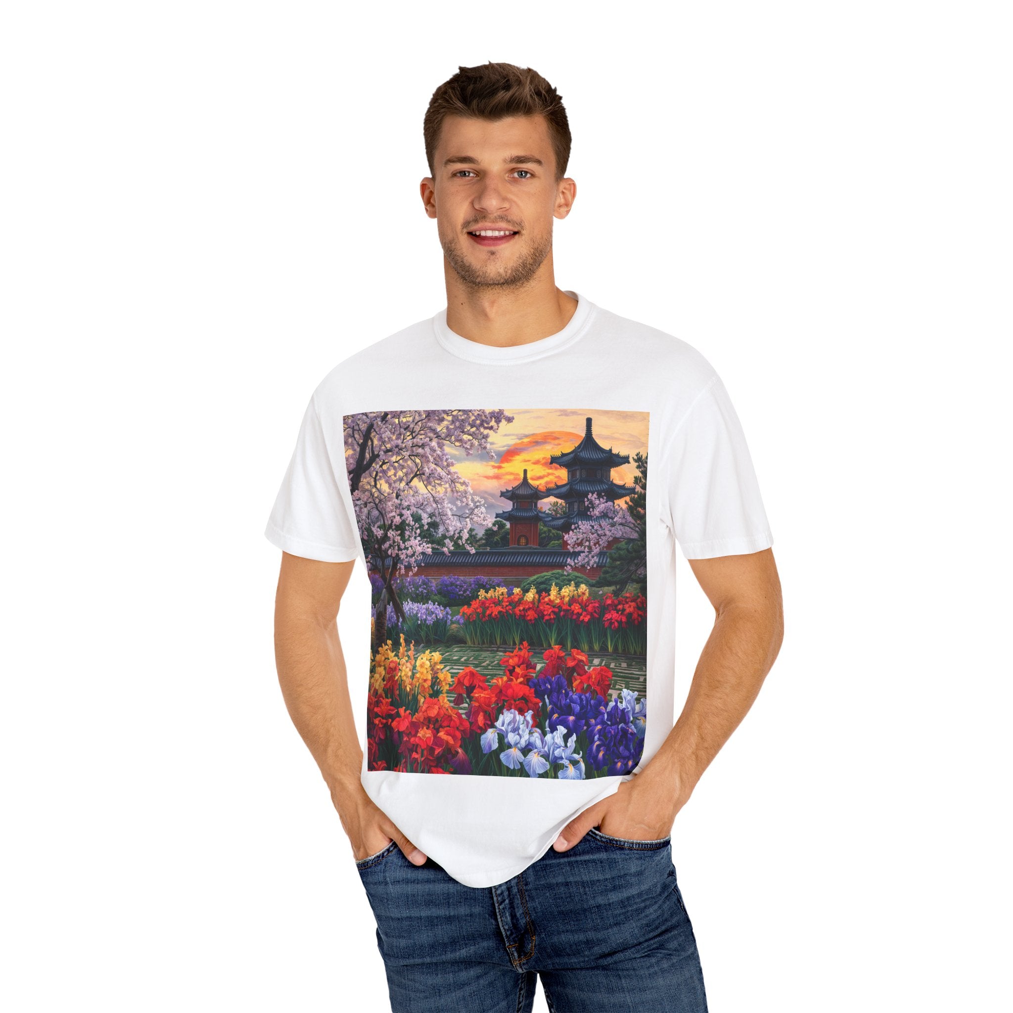 Japanese Garden Landscape T-Shirt - Nature Lovers & Spring Celebrations - Angel Body