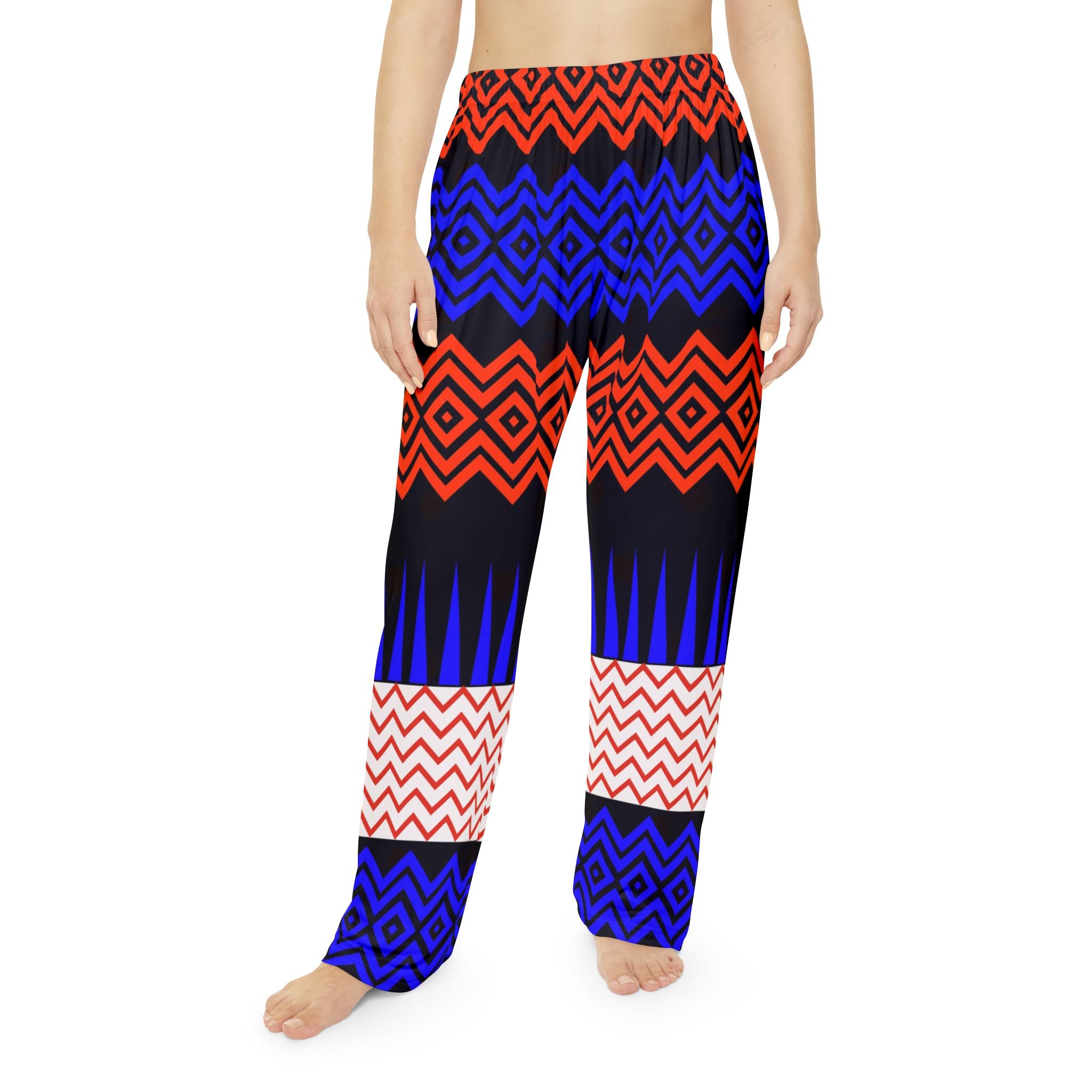 Vibrant Geometric Print Women's Pajama Pants for Cozy Nights - Angel Body