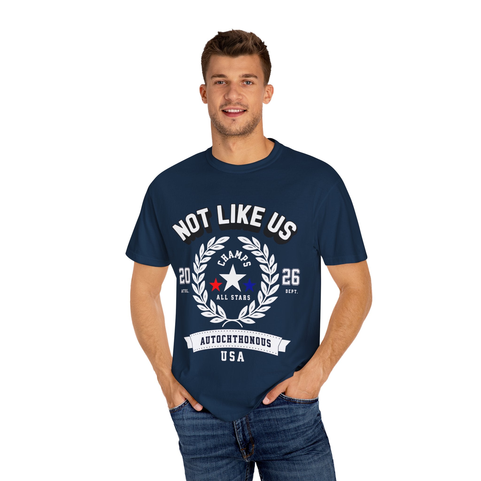 Autochthonous All Stars Unisex Garment-Dyed T-Shirt - Sports Inspired Tee for Casual Days - Angel Body