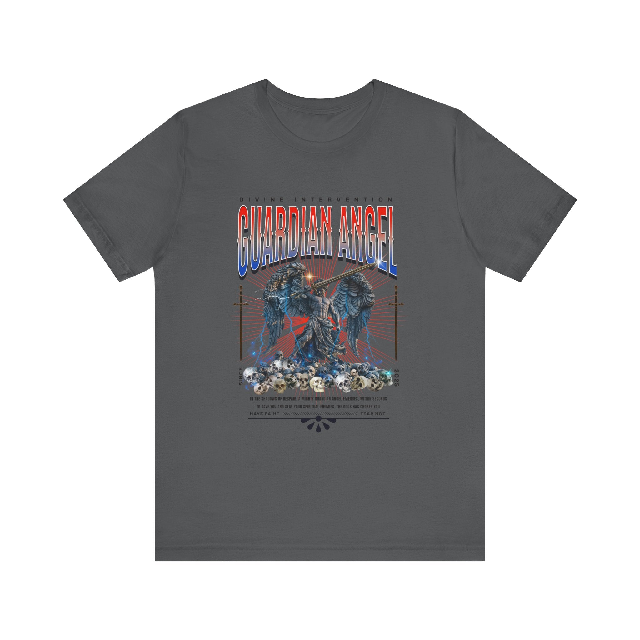 Unisex Jersey Short Sleeve Tee: Male Guardian Angel Spiritual Warrior - Angel Body