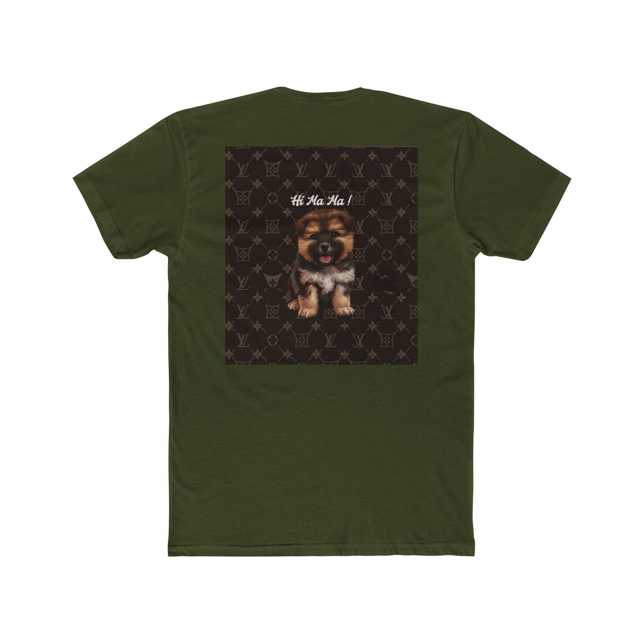 Humorous Pet Lover Unisex Cotton Crew Tee - 'He He Ha Ha!' - Angel Body