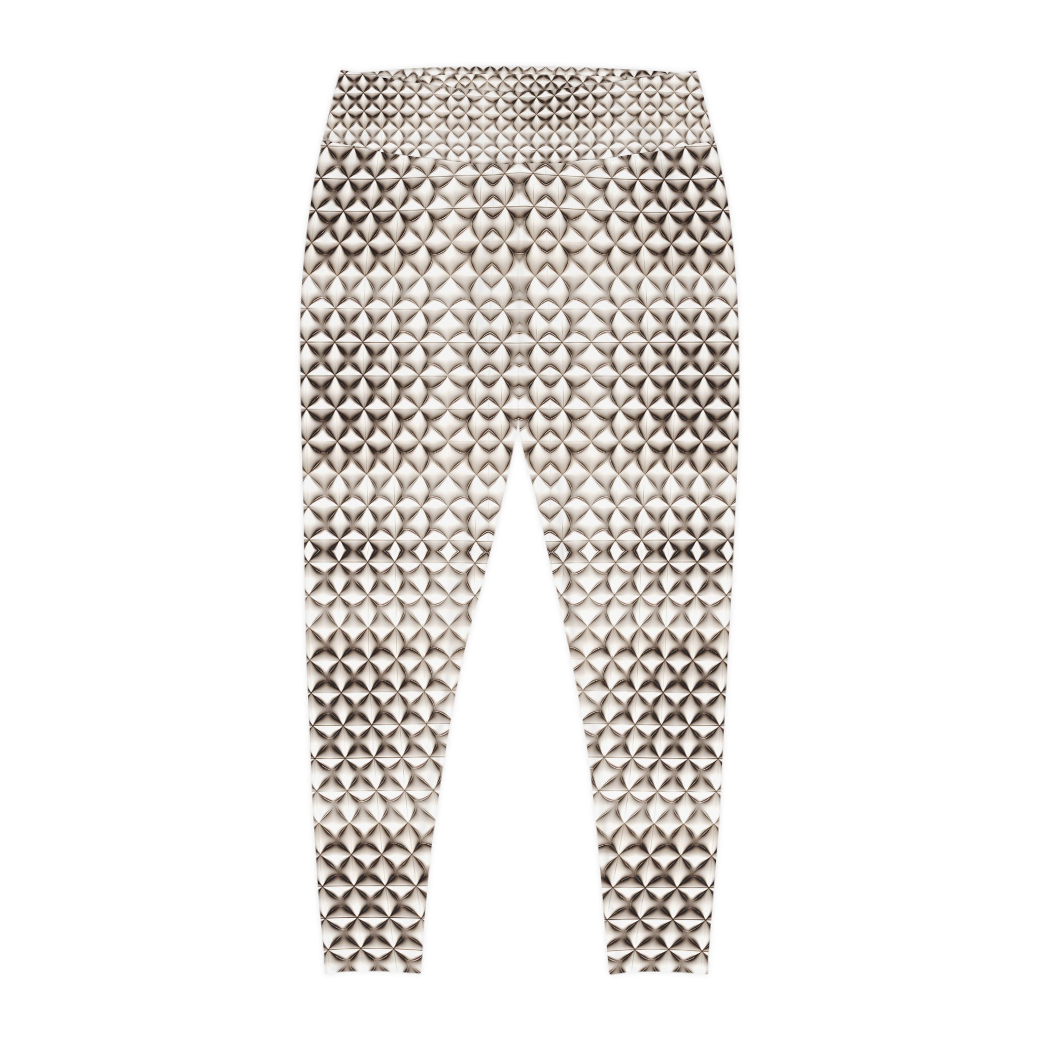 Woman's Plus Size Abstract Pattern Leggings - Comfortable & Stylish Activewear - Angel Body