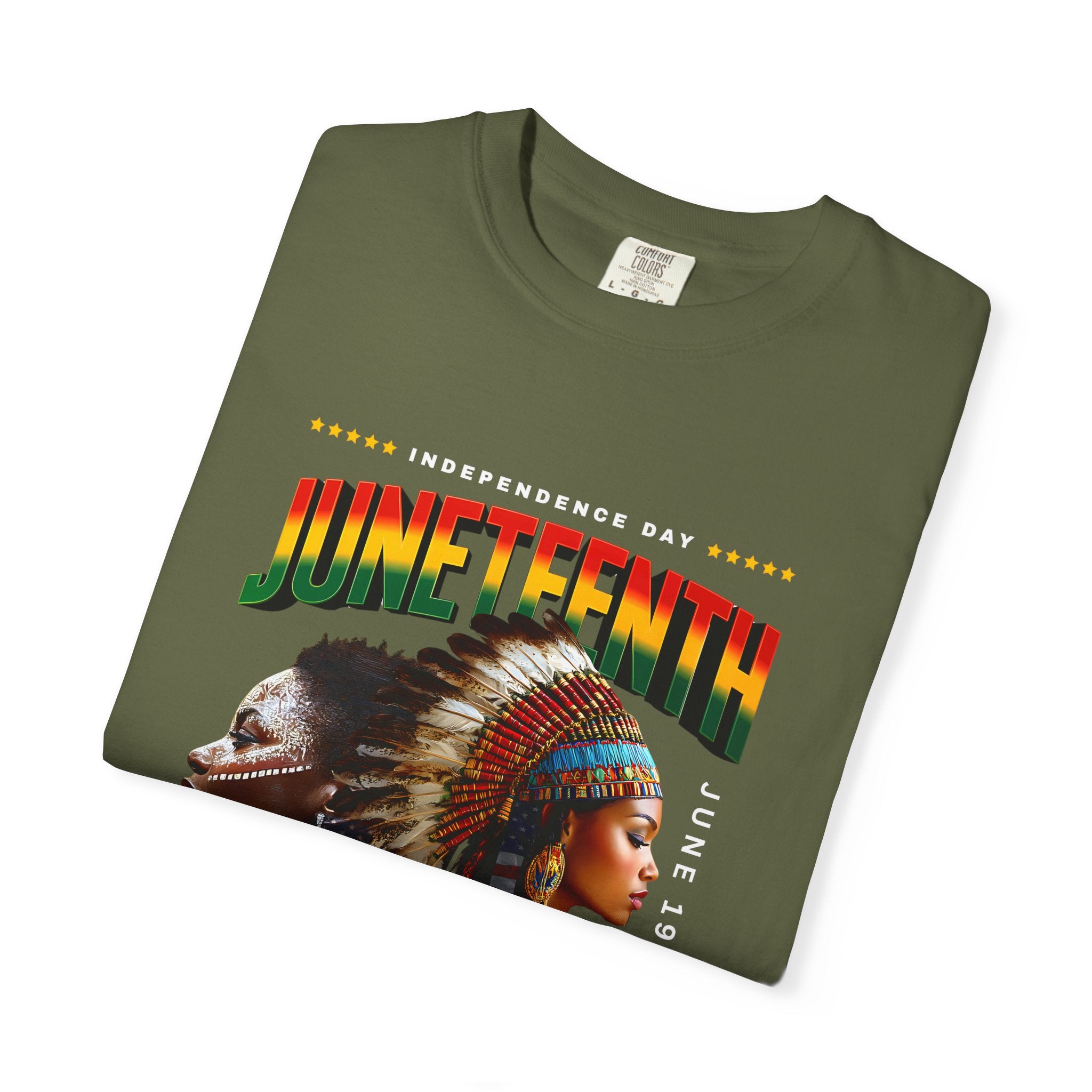 Juneteenth Celebration T-Shirt, Unisex Garment-Dyed Tee, Inclusive Pride Apparel, Heritage Shirt, Freedom Festival Wear - Angel Body