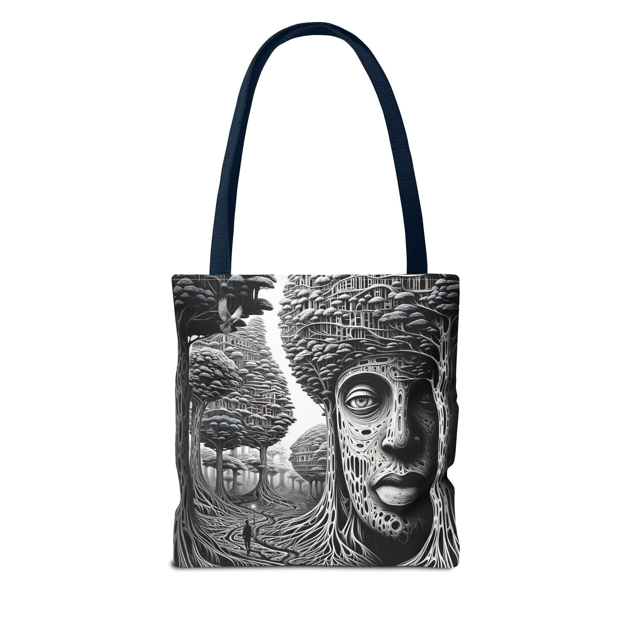 Elegant Crane Tote Bag - Artistic Nature Design for Daily Use and Celebrations - Angel Body