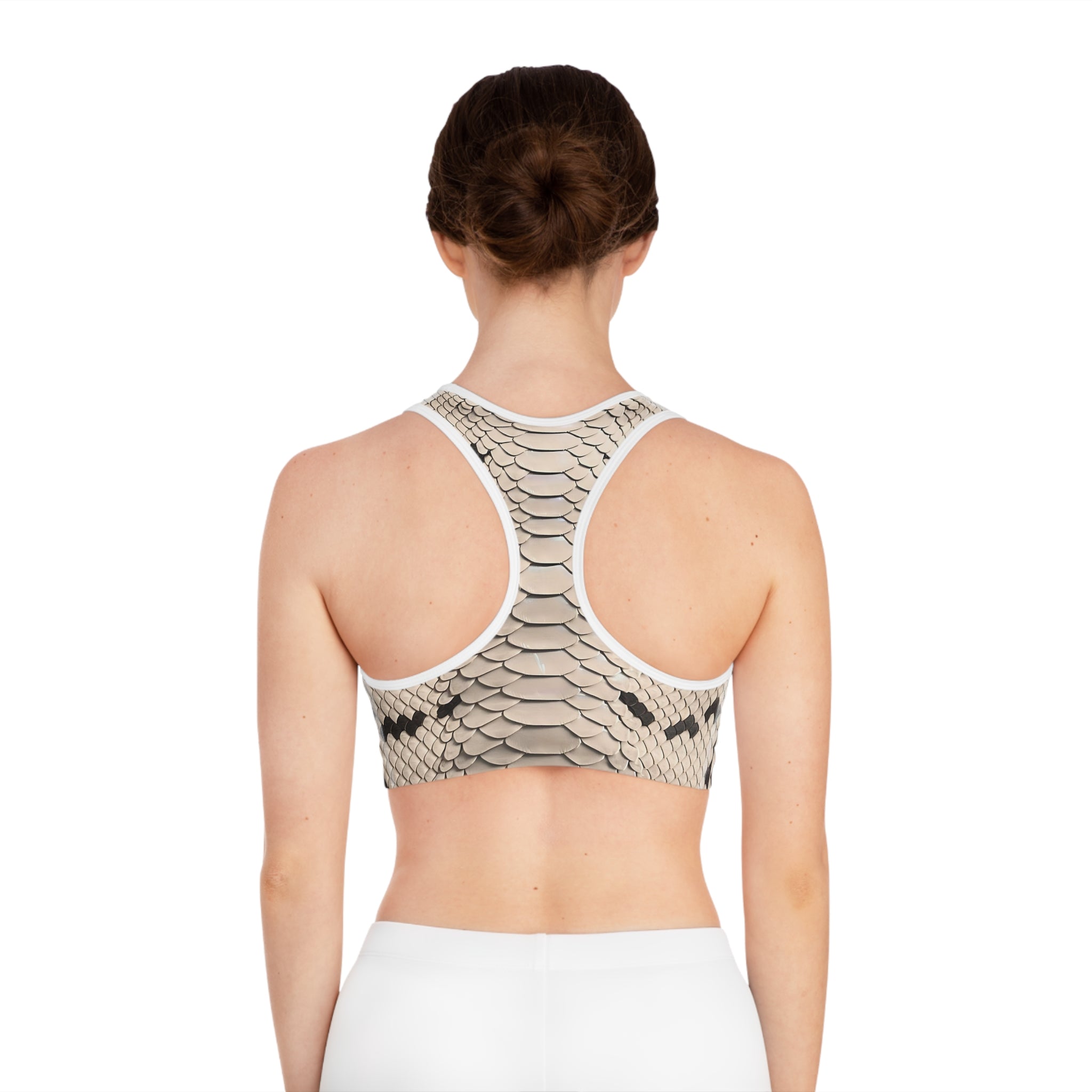 Stylish Snake Print Sports Bra for Athleisure and Activewear