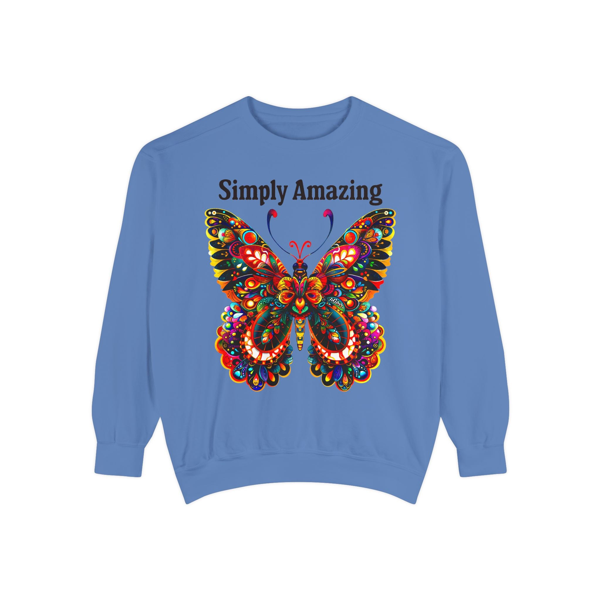 Unisex Garment-Dyed Sweatshirt That says Simply Beautiful - Angel Body