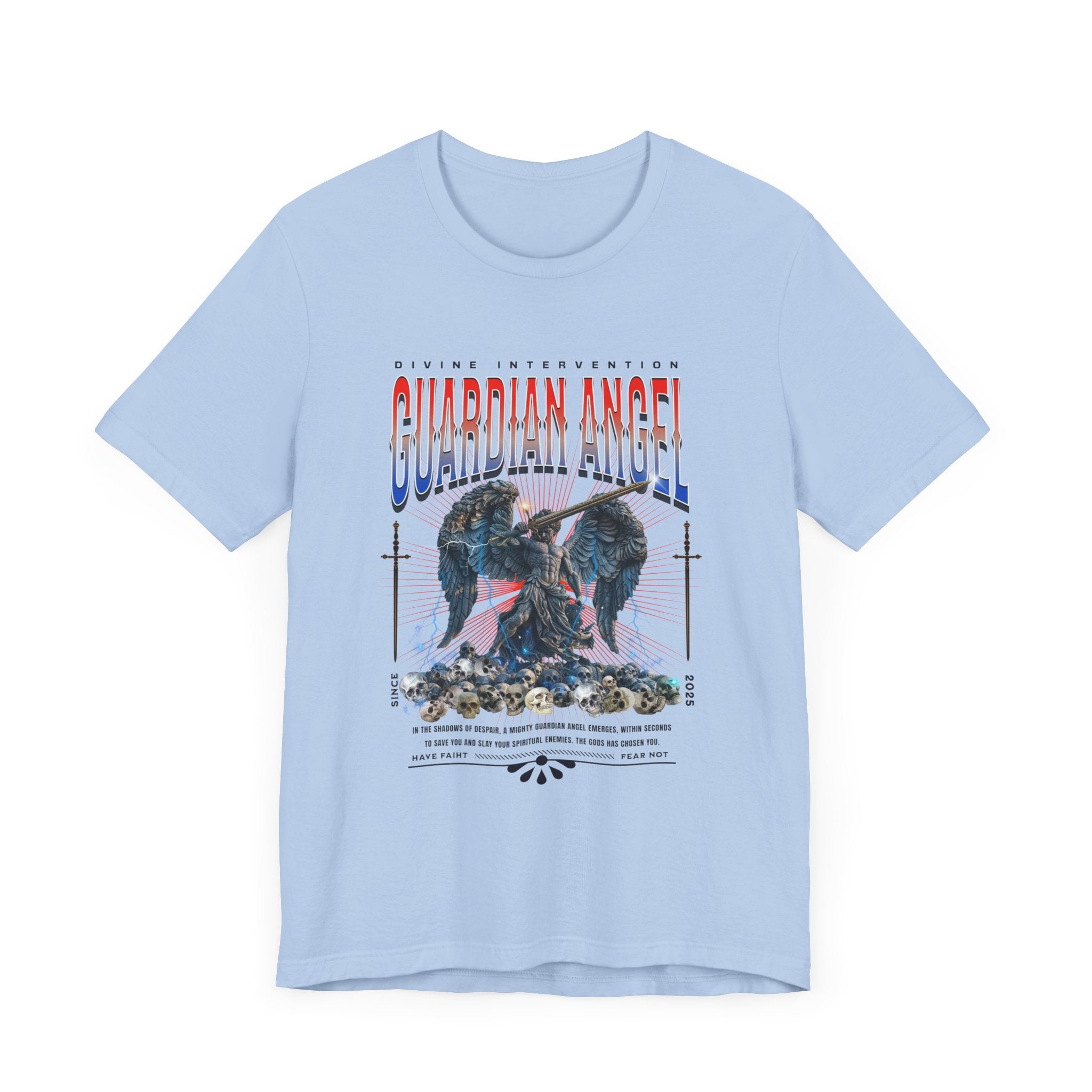 Unisex Jersey Short Sleeve Tee: Male Guardian Angel Spiritual Warrior - Angel Body