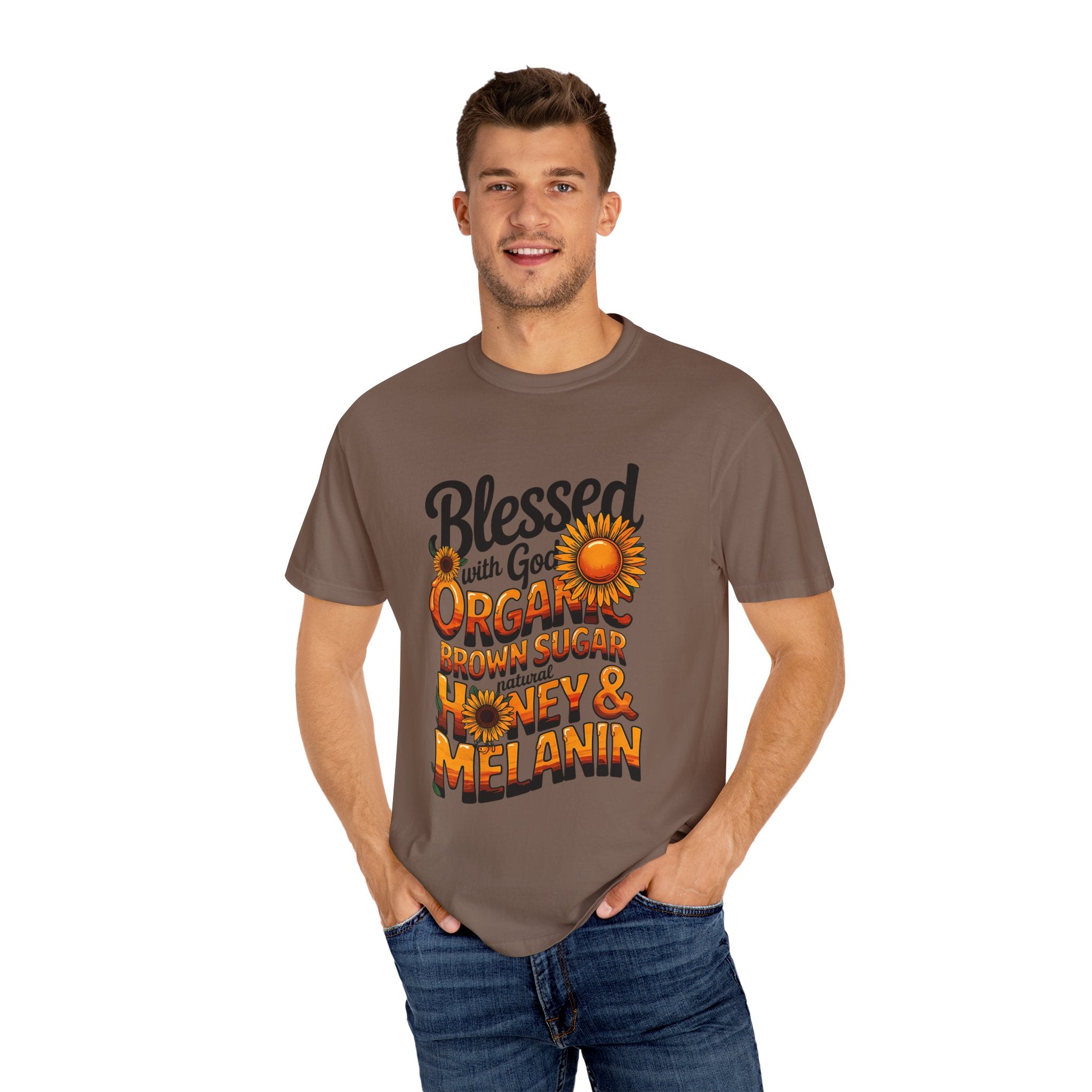 Blessed Organic Honey & Melanin T-Shirt for Positive Vibes