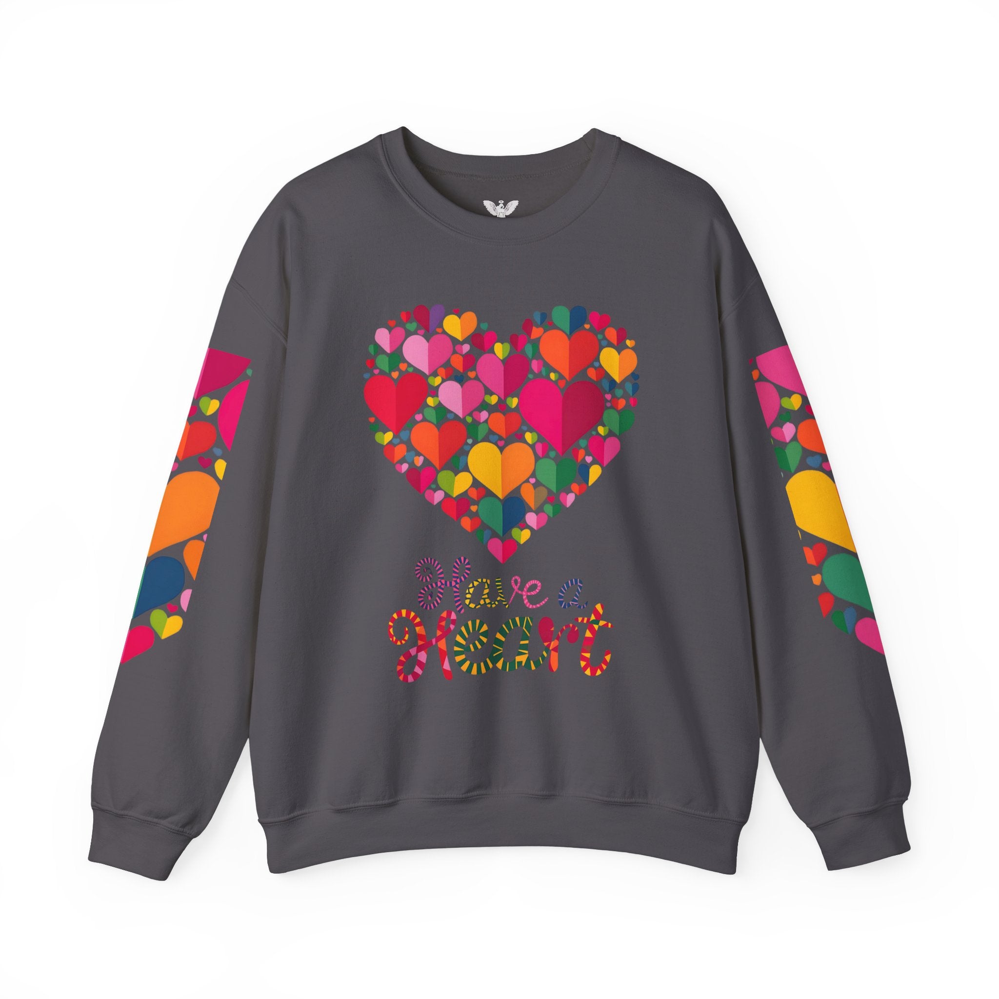 Have a Heart Unisex Sweatshirt - Colorful Valentine’s Day Crewneck for Comfort and Love - Angel Body