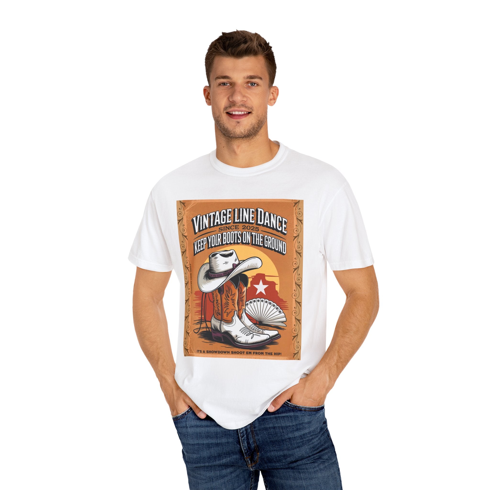Vintage Line Dance T-Shirt - Keep Your Boots on the Ground