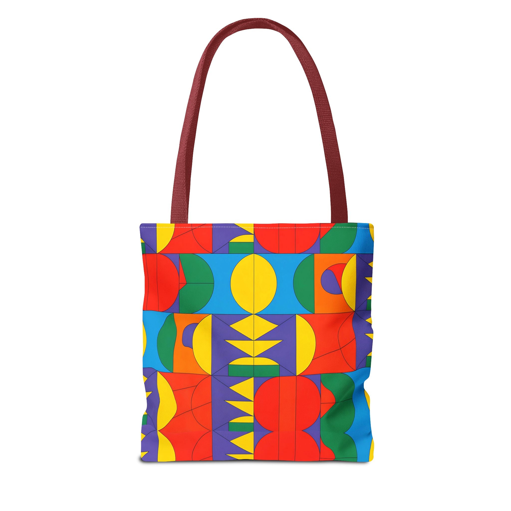 Colorful Geometric Tote Bag - Bold Patterns for Everyday Use - Angel Body