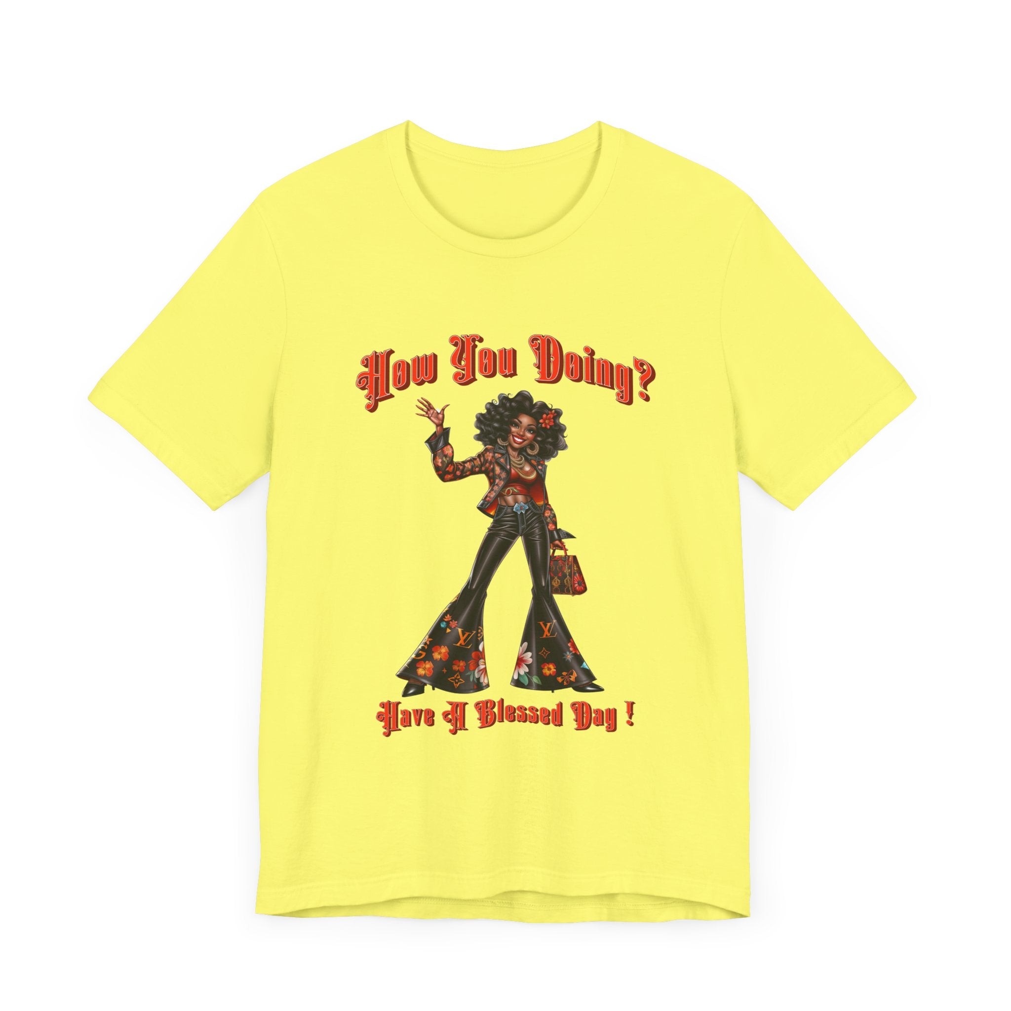 Happy Lady Waving Tee - Angel Body