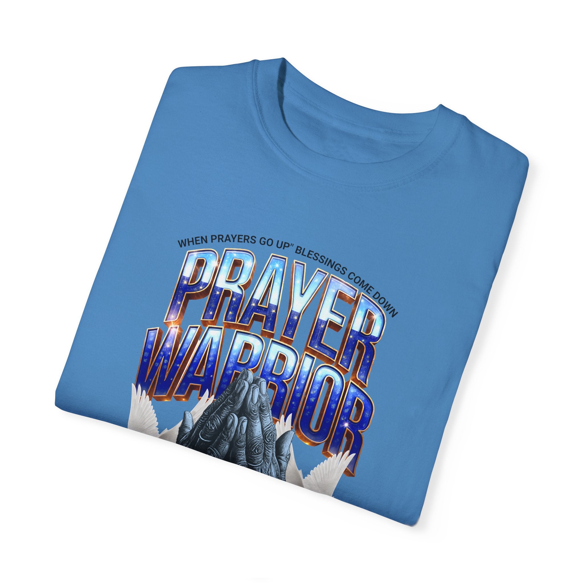 Prayer Warrior Garment-Dyed Unisex T-Shirt | Spiritual, Faith-Inspired Apparel - Angel Body
