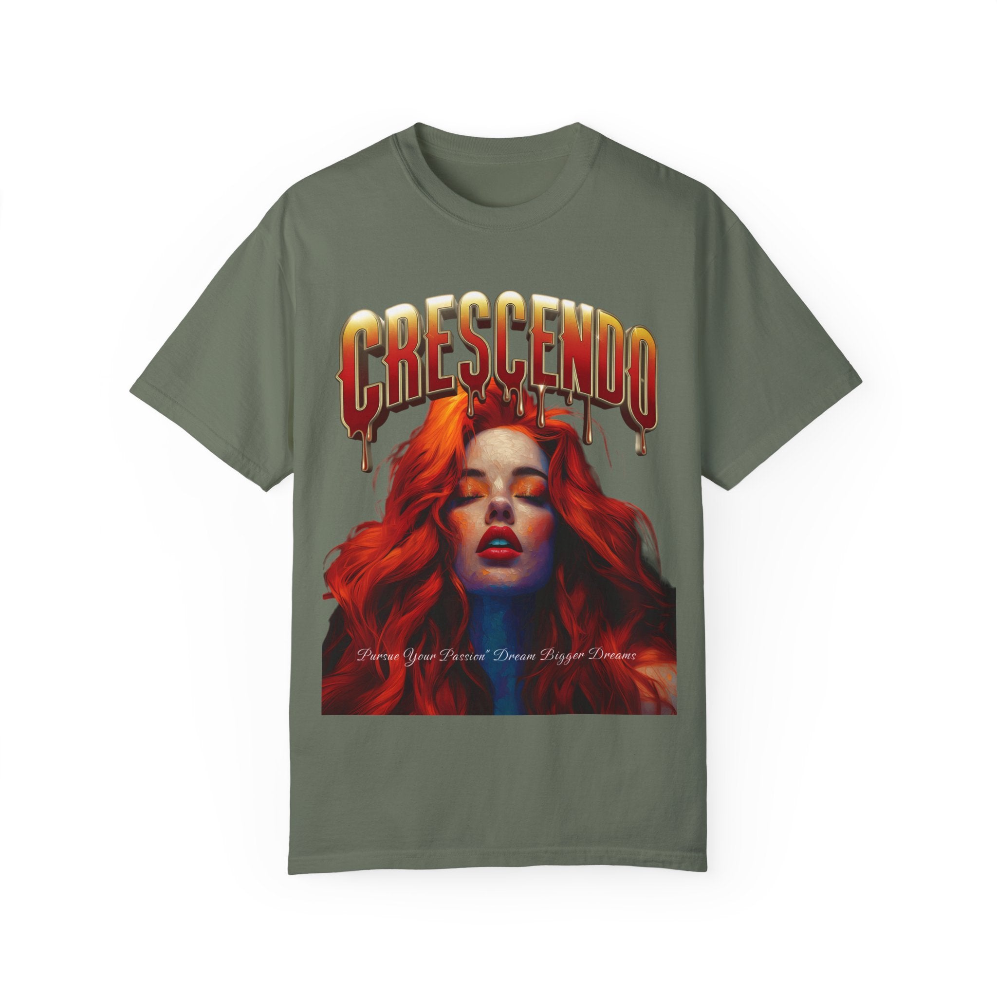CRESCENDO a shirt with a message Take your life to the highest heights Unisex Garment-Dyed T-Shirt - Vibrant Artistic Tee - Angel Body