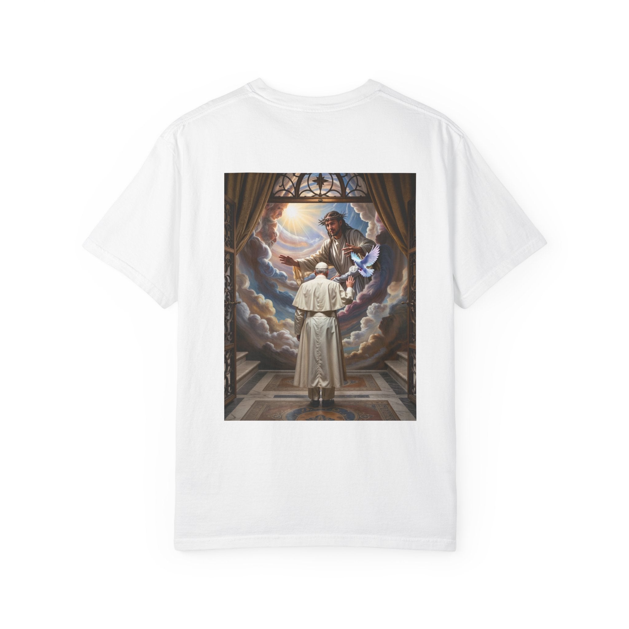 Artistic Unisex Garment-Dyed T-shirt - Divine Inspiration Design - Angel Body