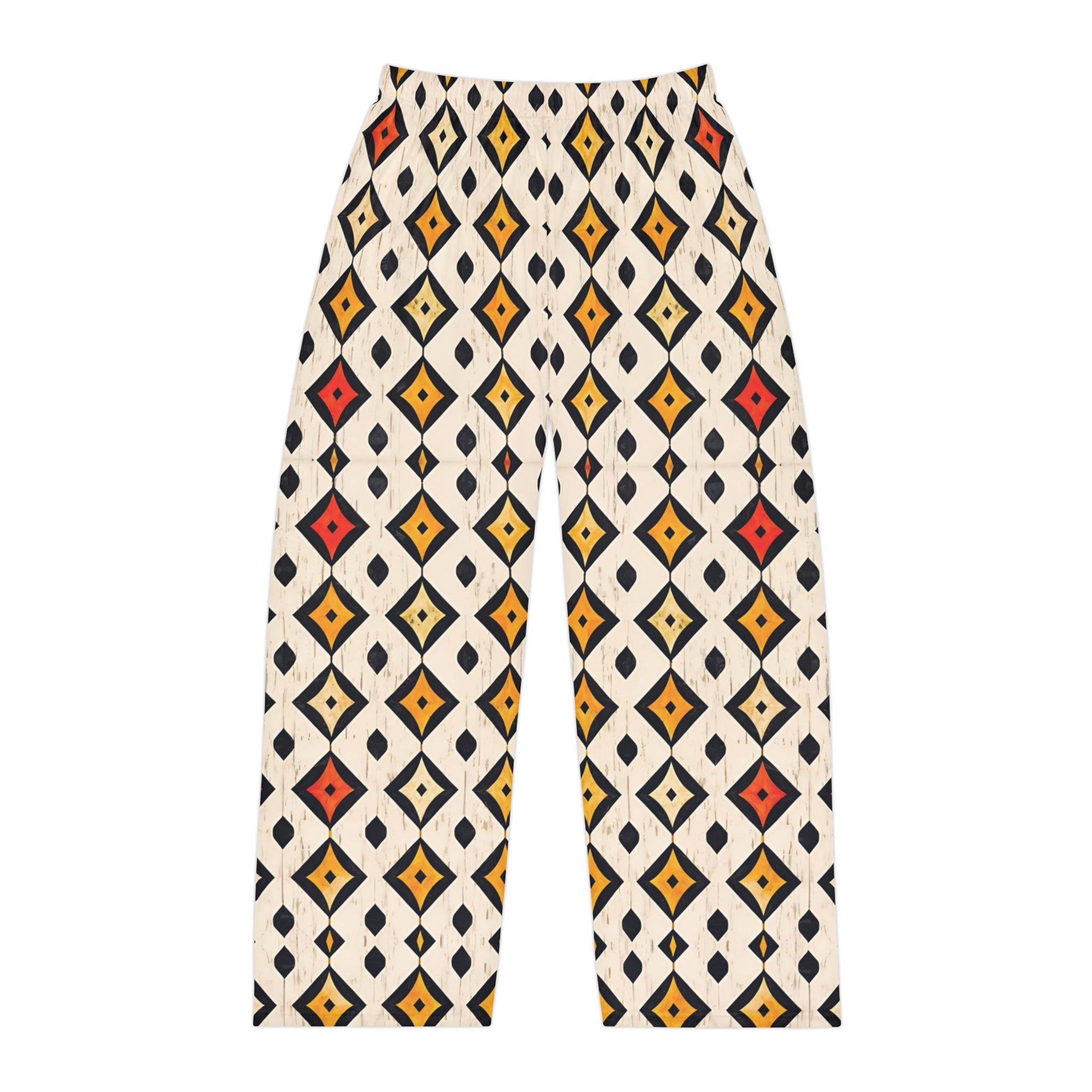 Stylish Geometric Men's Pajama Pants - Comfortable Lounge Wear for Cozy Nights - Angel Body