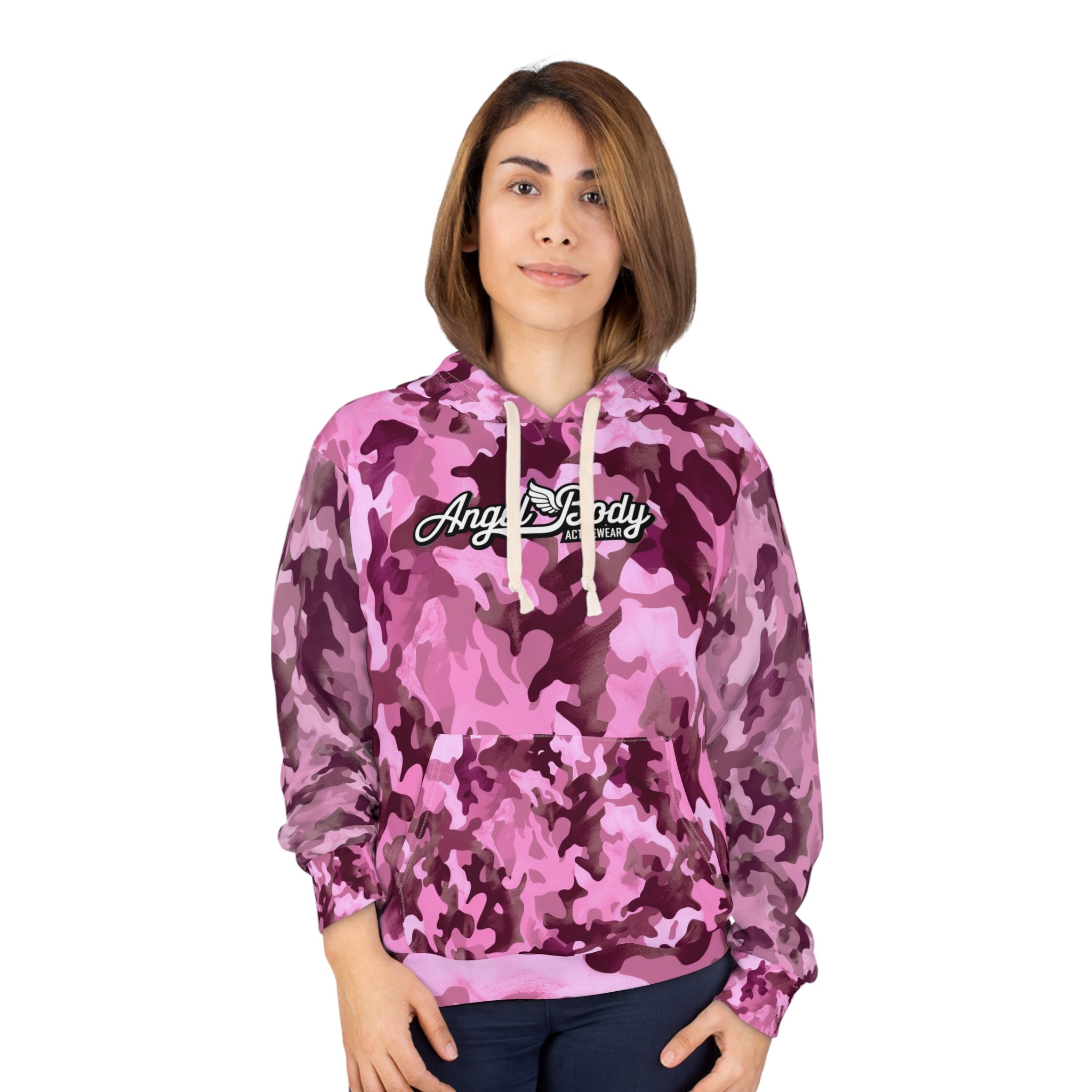 Angel Body Camo Hoodie - Cozy Unisex Pullover for Fitness Lovers - Angel Body