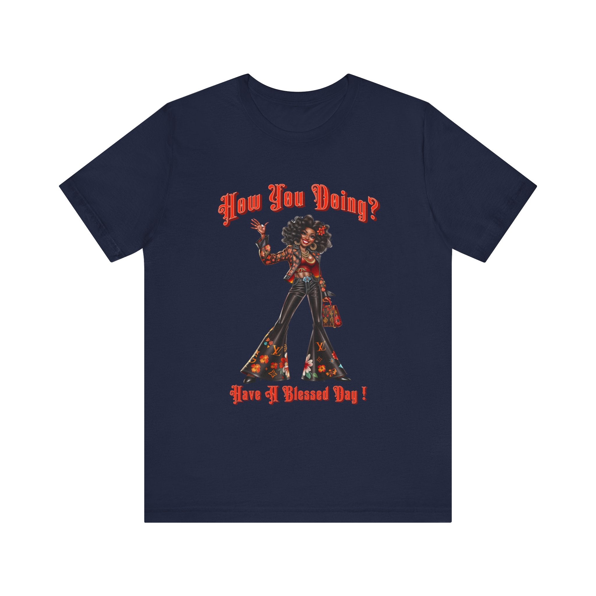 Happy Lady Waving Tee - Angel Body